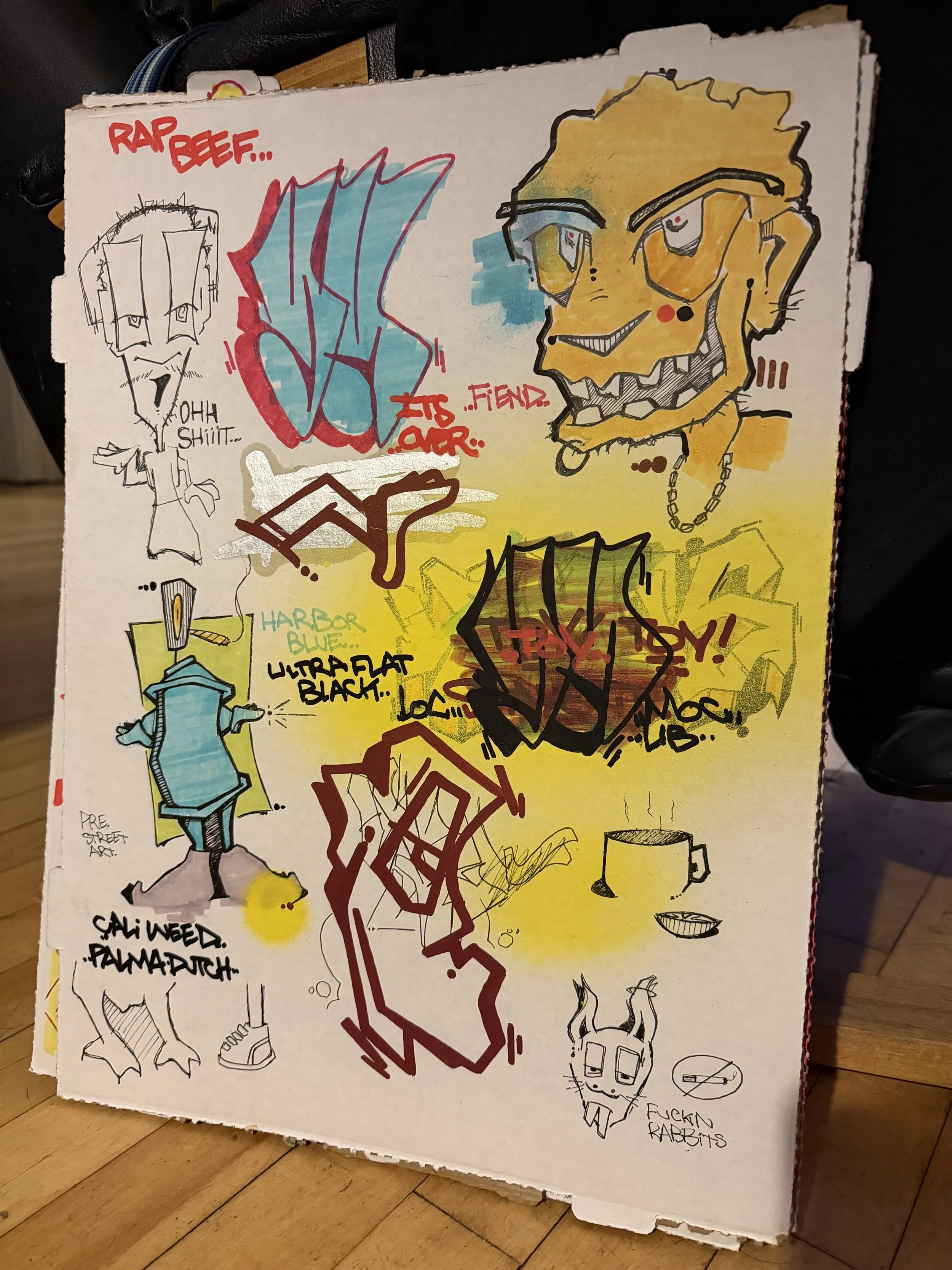 YAMS Original Mixed Media Art: Rap Beef