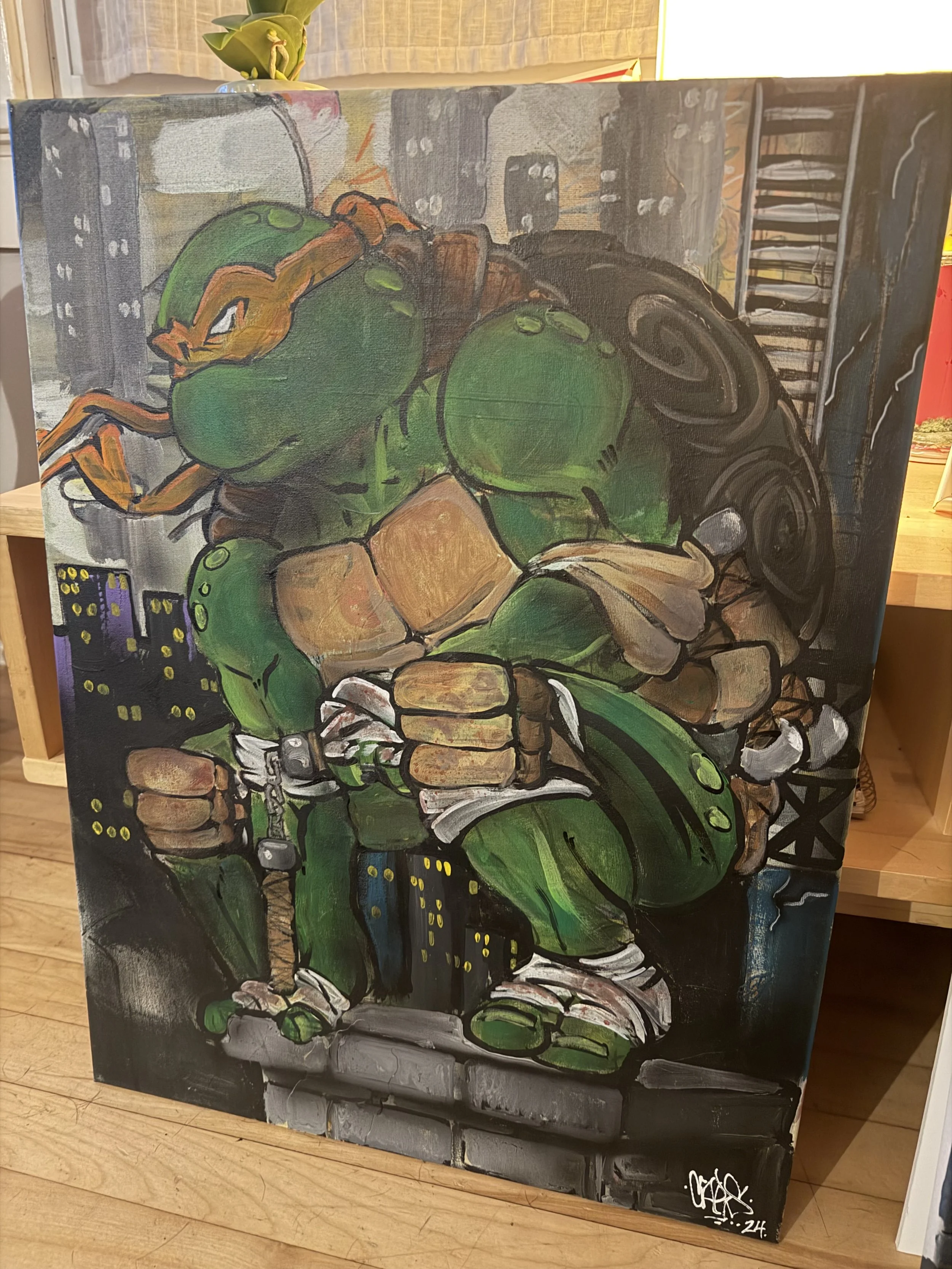 Mickey's OG Painting-Michelangelo