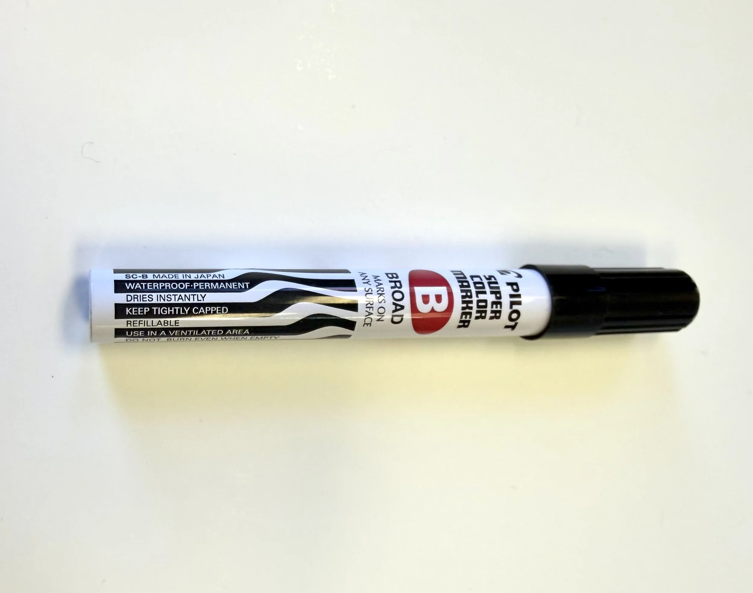 Pilot Super Color Marker Broad Chisel Black