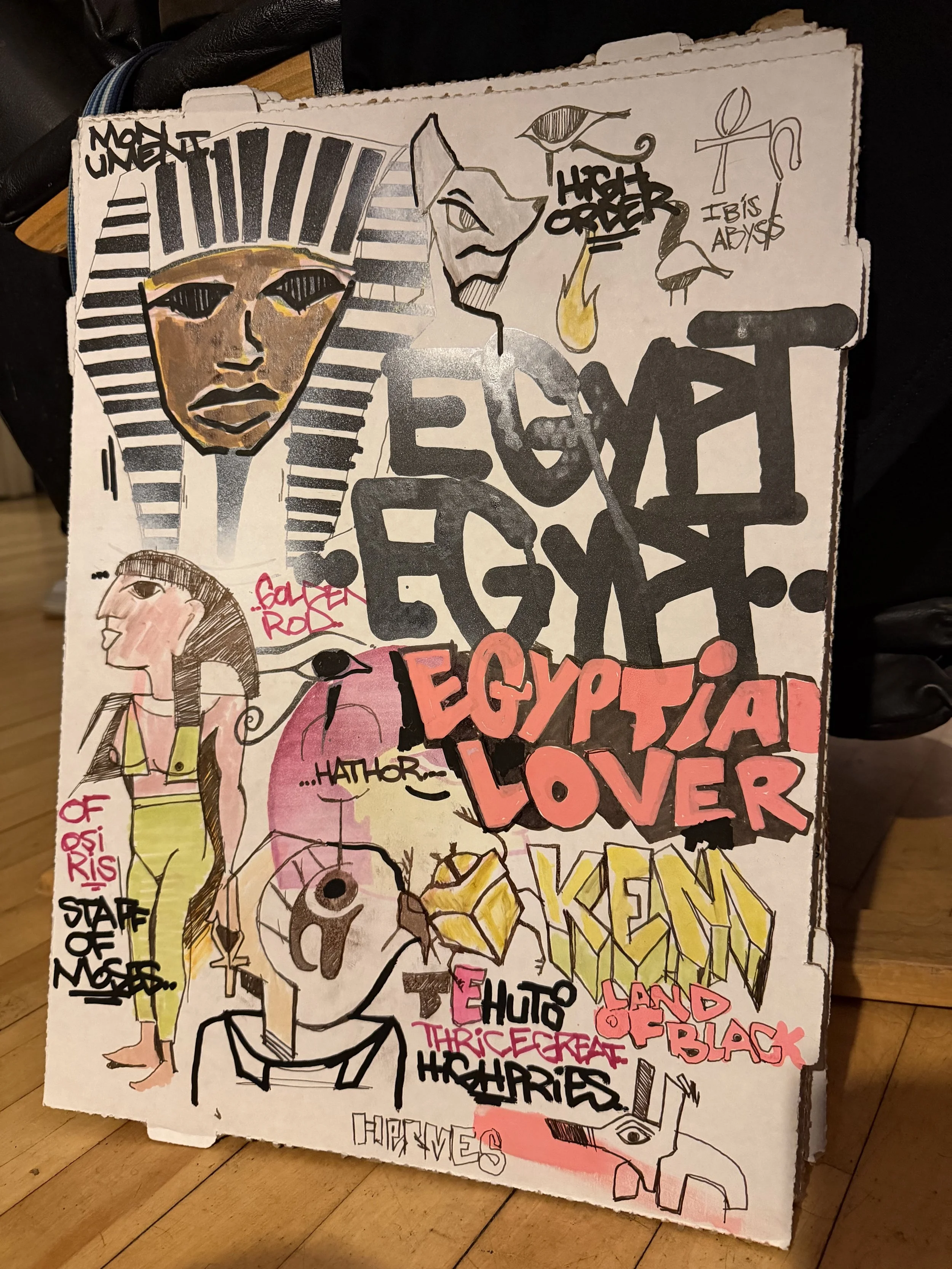 YAMS Original Mixed Media Art: Egyptian Lover