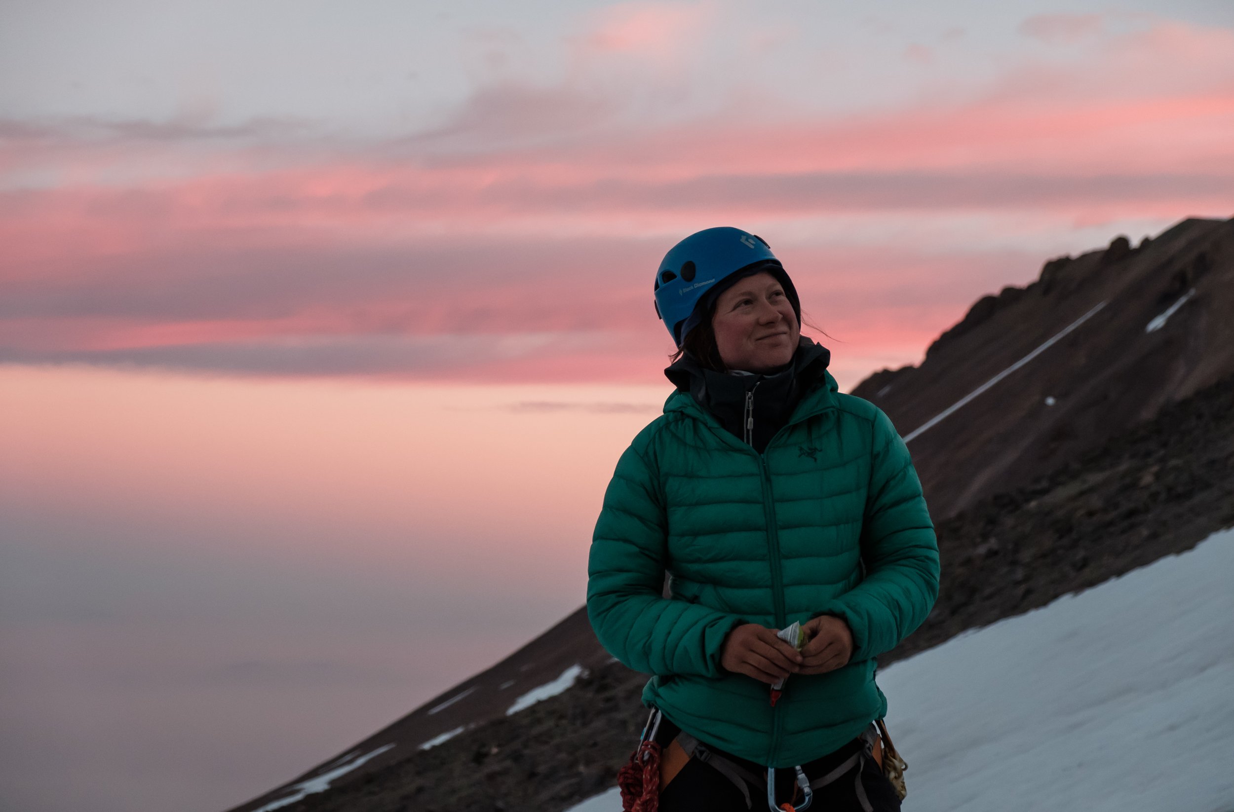 Shasta climber admires the beauty of mt shasta