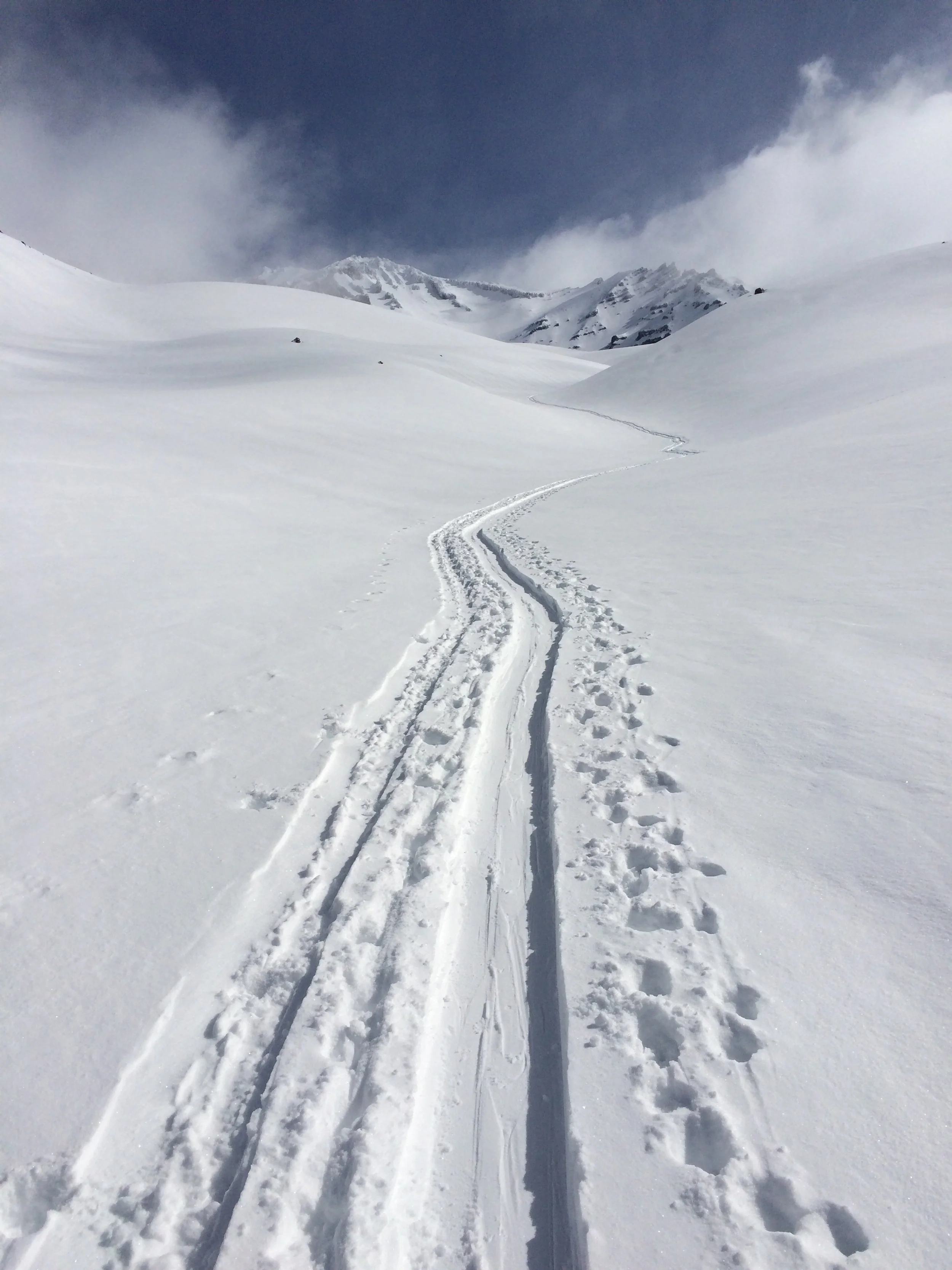 Skin track on mt shasta