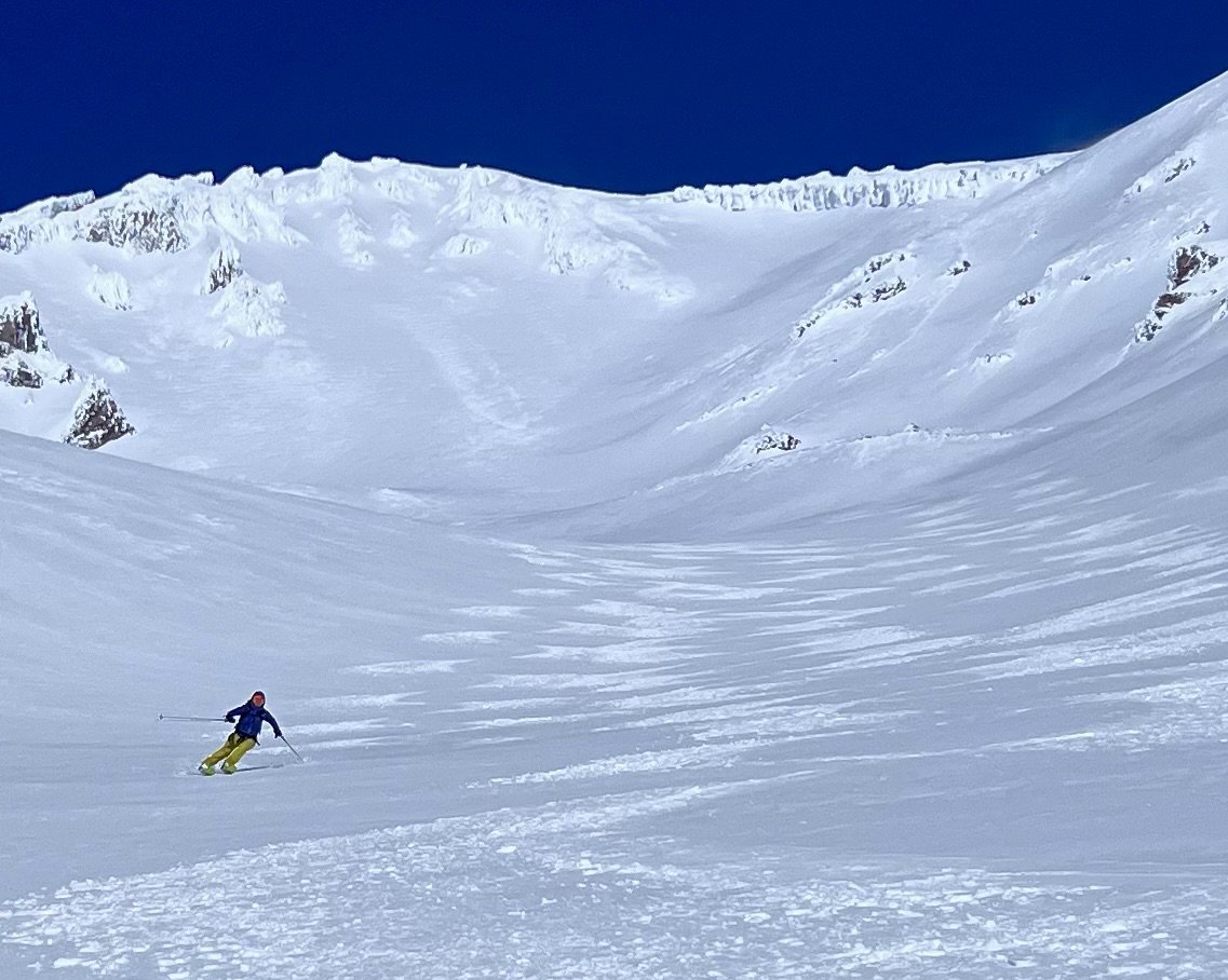 Backcountry skiing Avalanche Gulch
