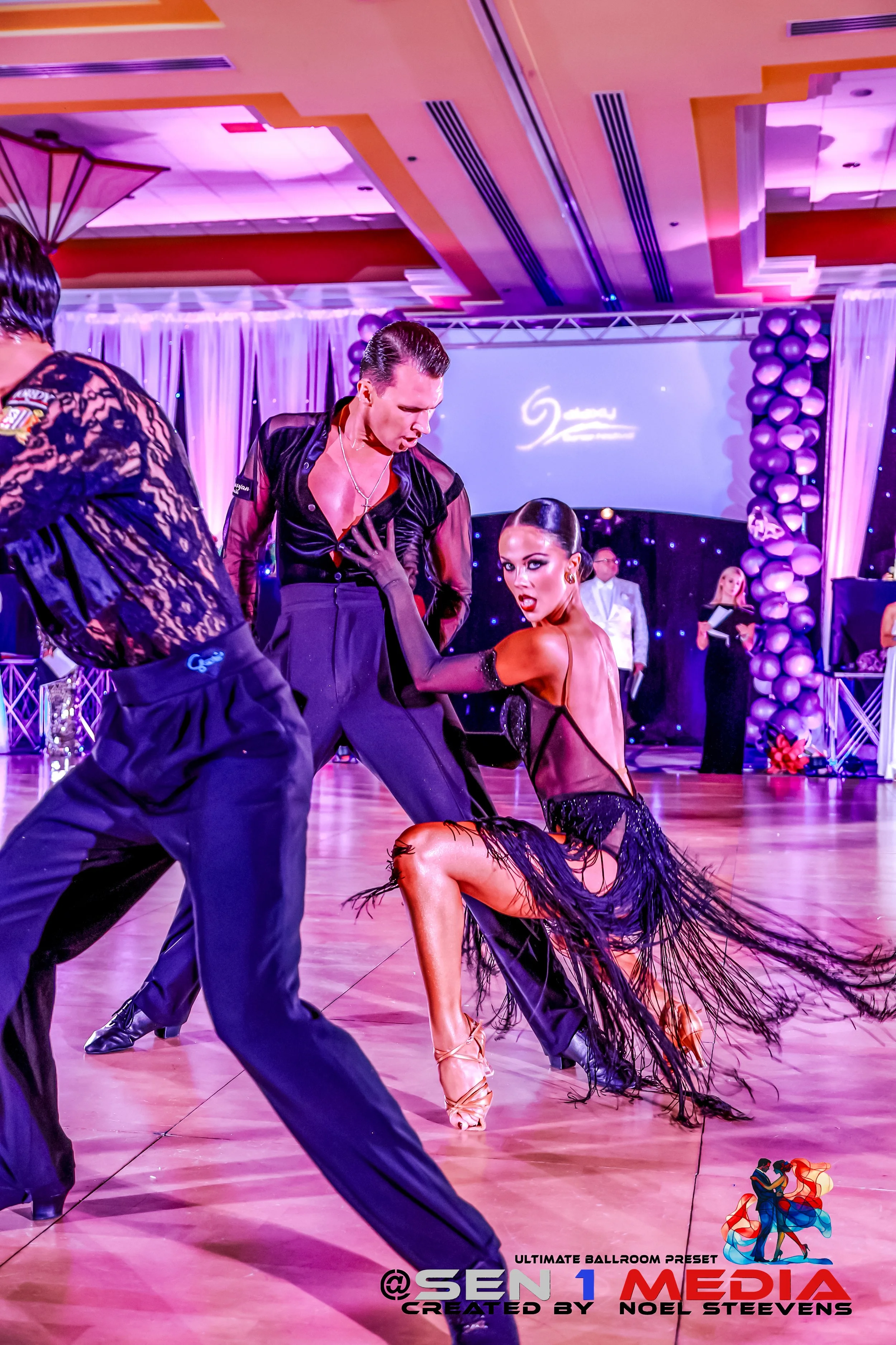 Two dancers at galaxy dance festival