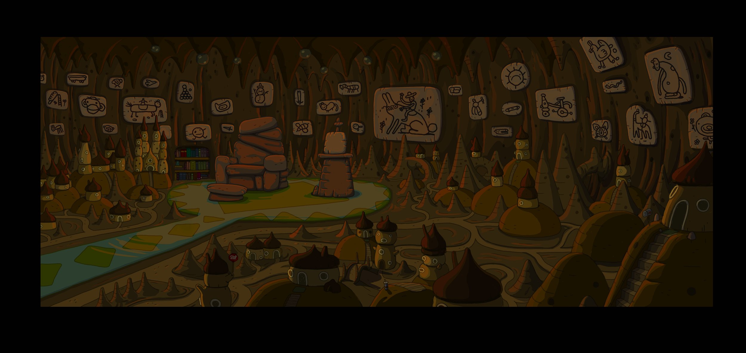 all painted layouts were painted by the talented painters on the Adventure Time crew