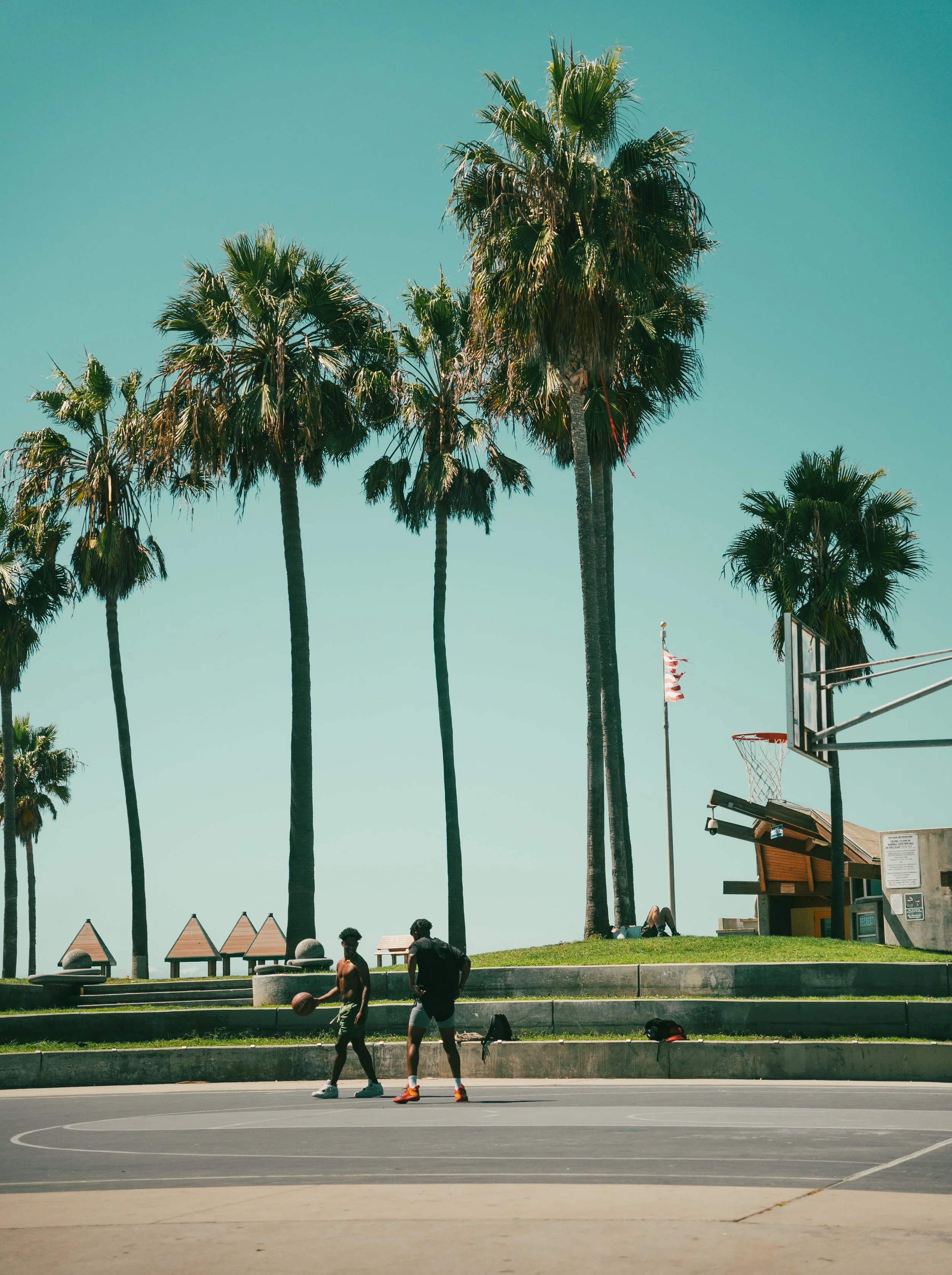 The Basketball Courts of Venice Beach, California