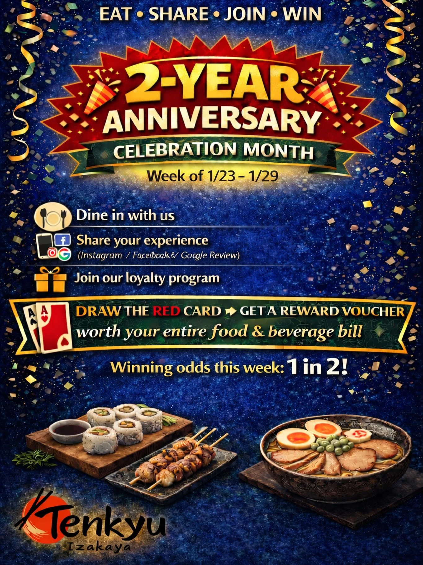 1/2 chance of winning!
#champaign #urbana #uiuc #sushi #sake