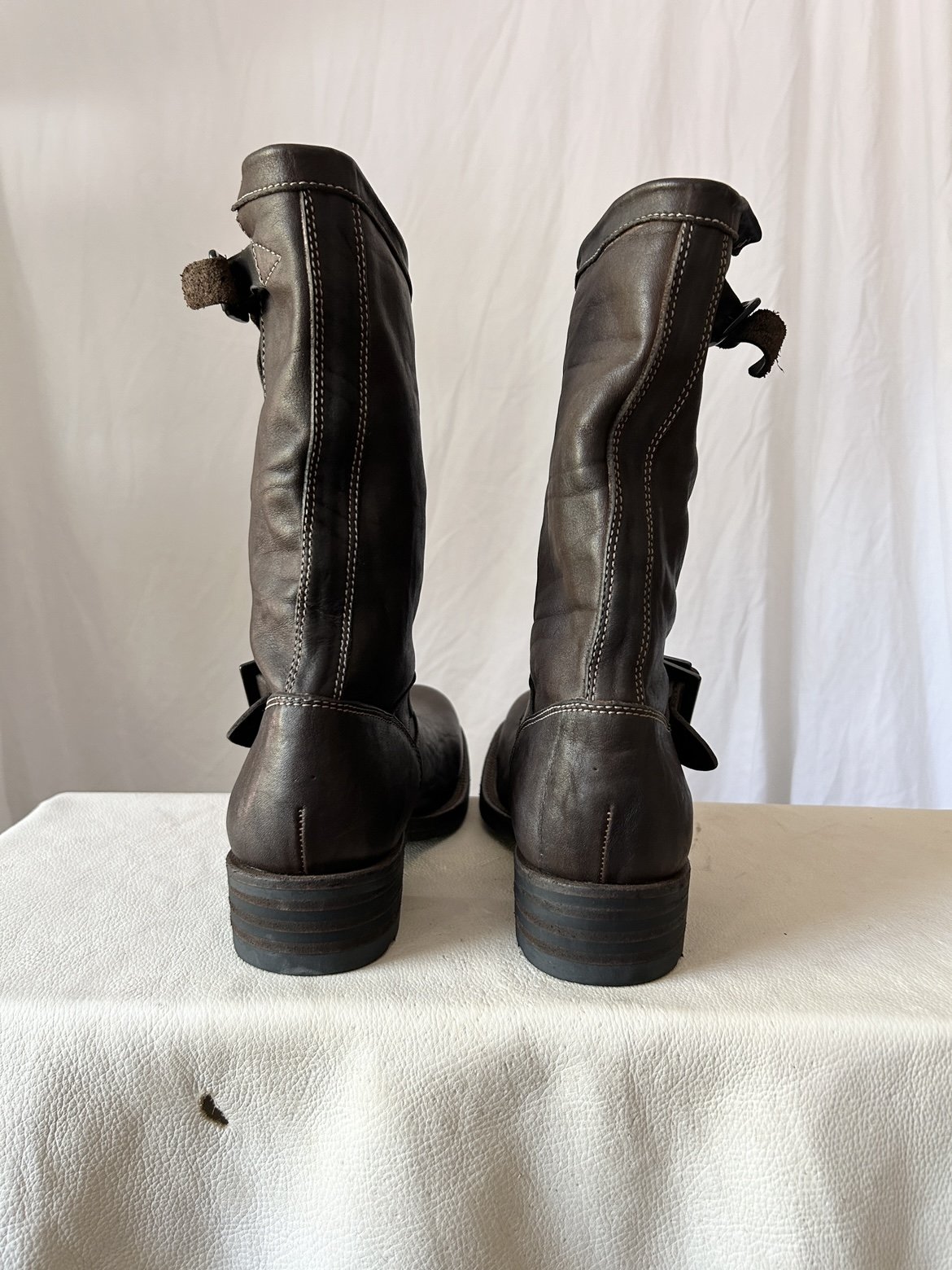 Isamu Katayama Backlash Reverse Leather Engineer Boots (42.5
