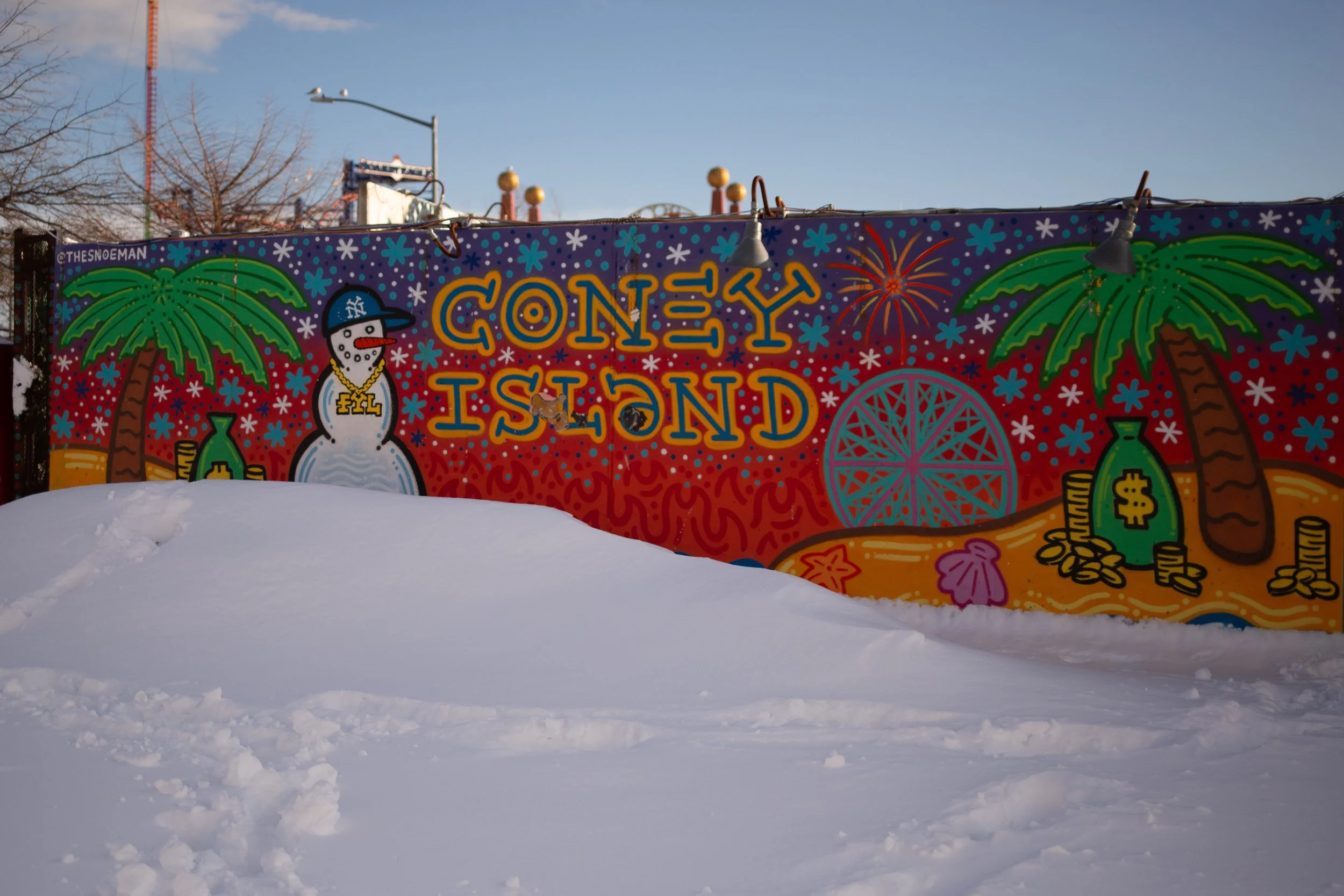 Coney Island in the Snow