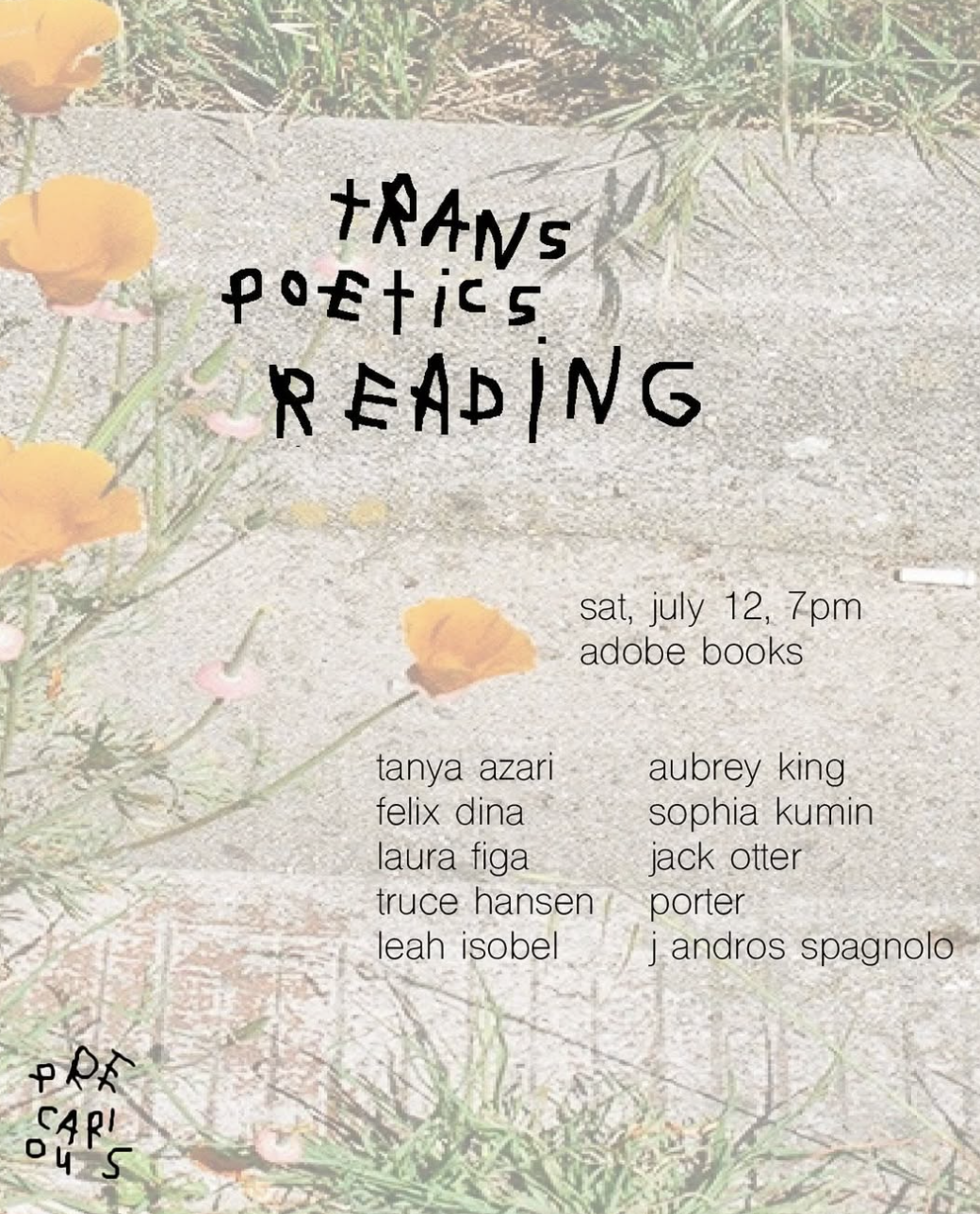 TRANS POETICS READING