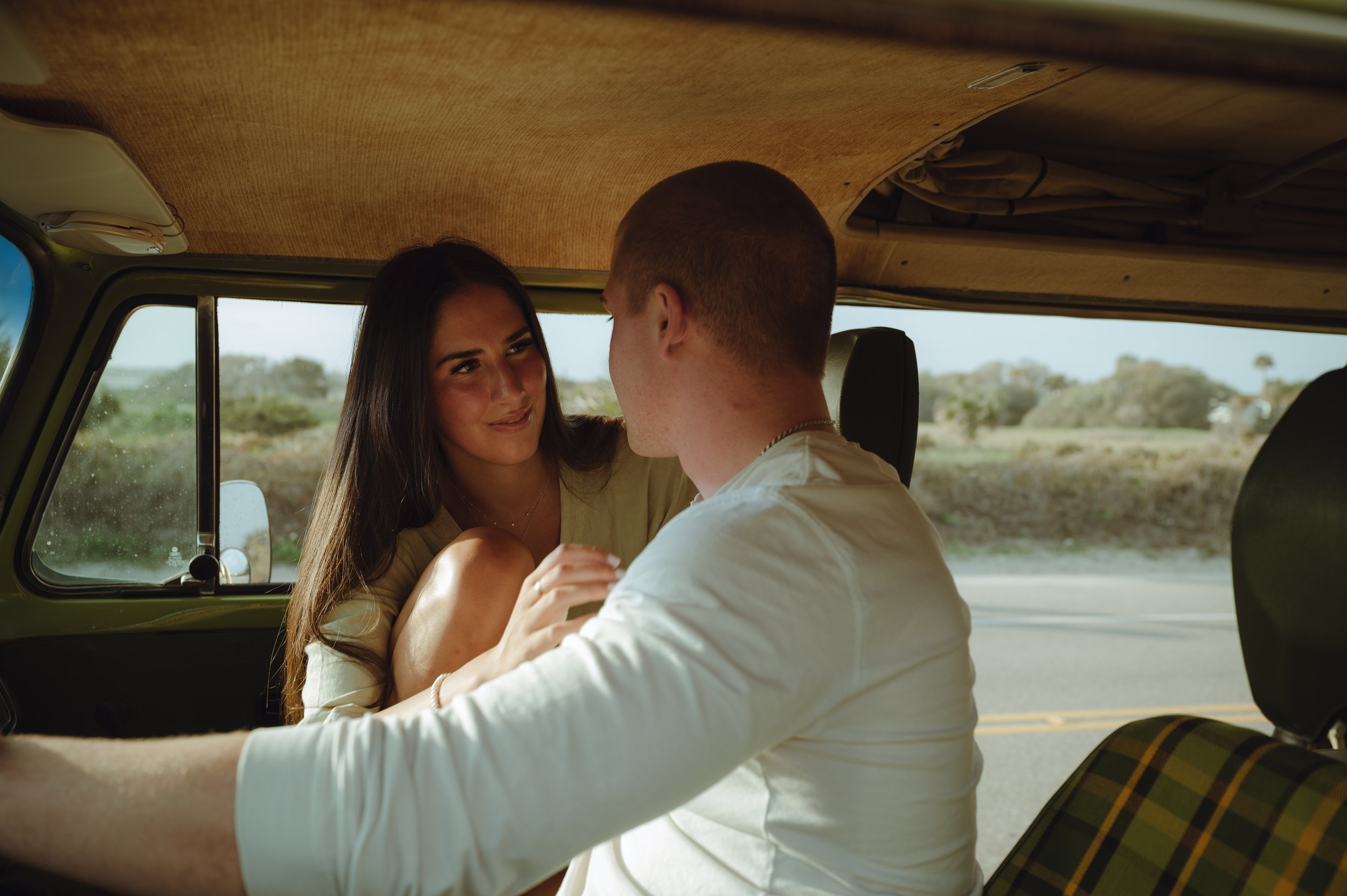 Folly Beach VW Bus Couple in Front Seat .jpg