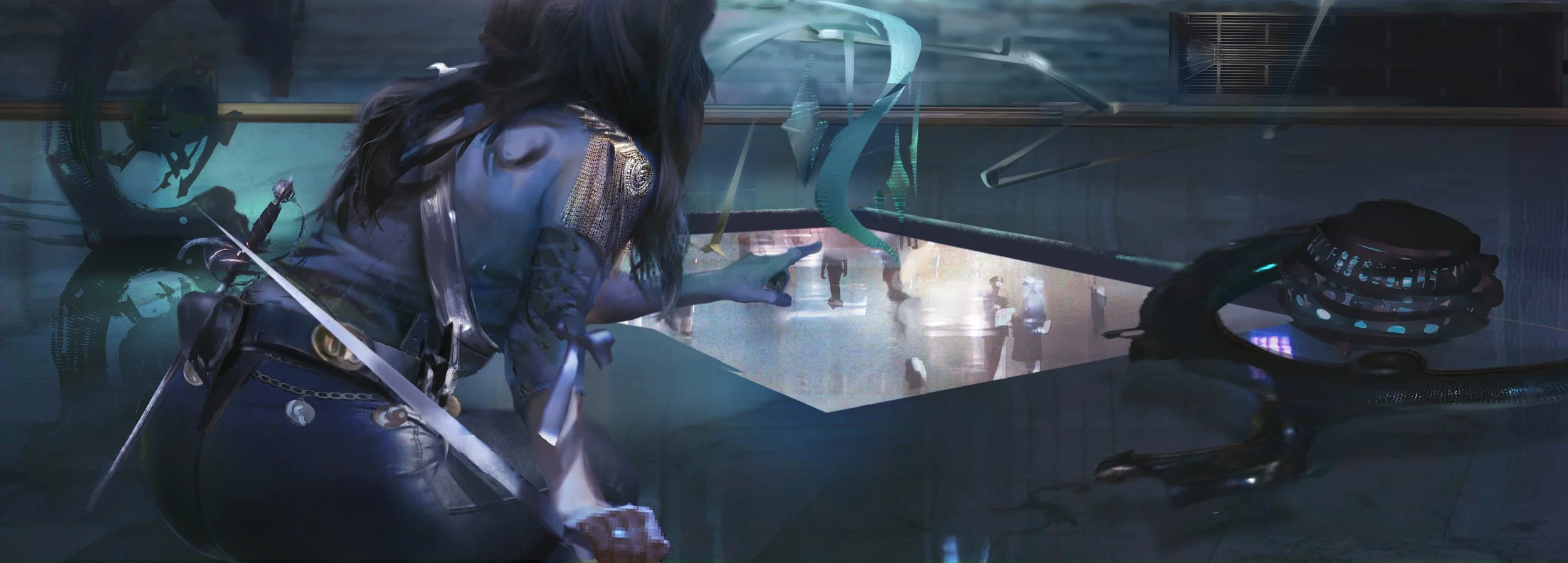 Third keyframe, sketch.
Later expanded into two moments in final presentation.