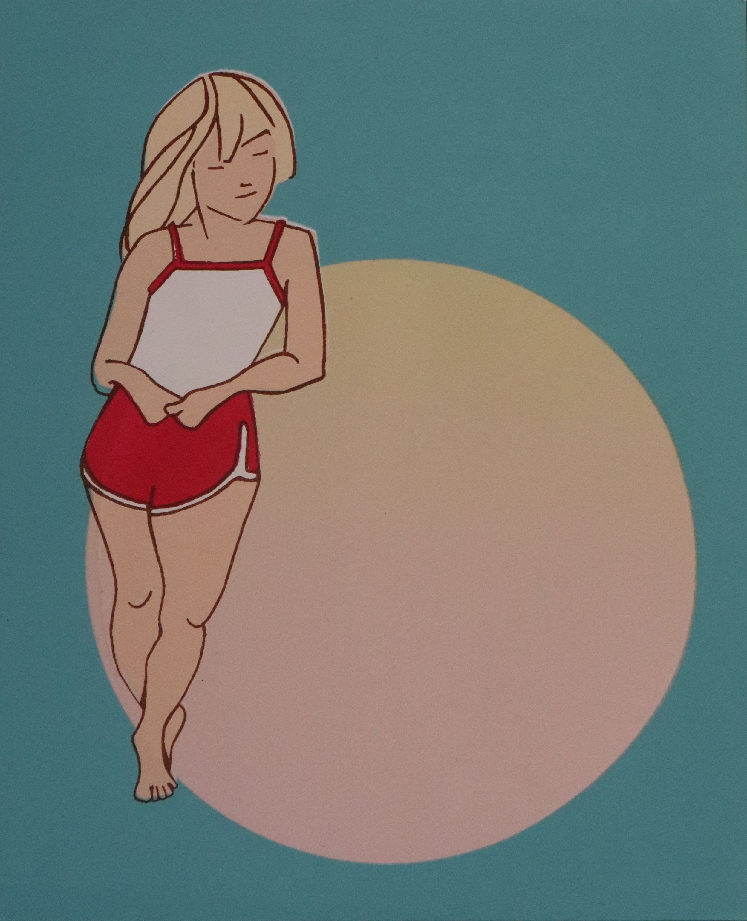 "Chase the Sun " (pastel) 2025
Silk Screen Print on 250gsm paper
21 x 25 cm
