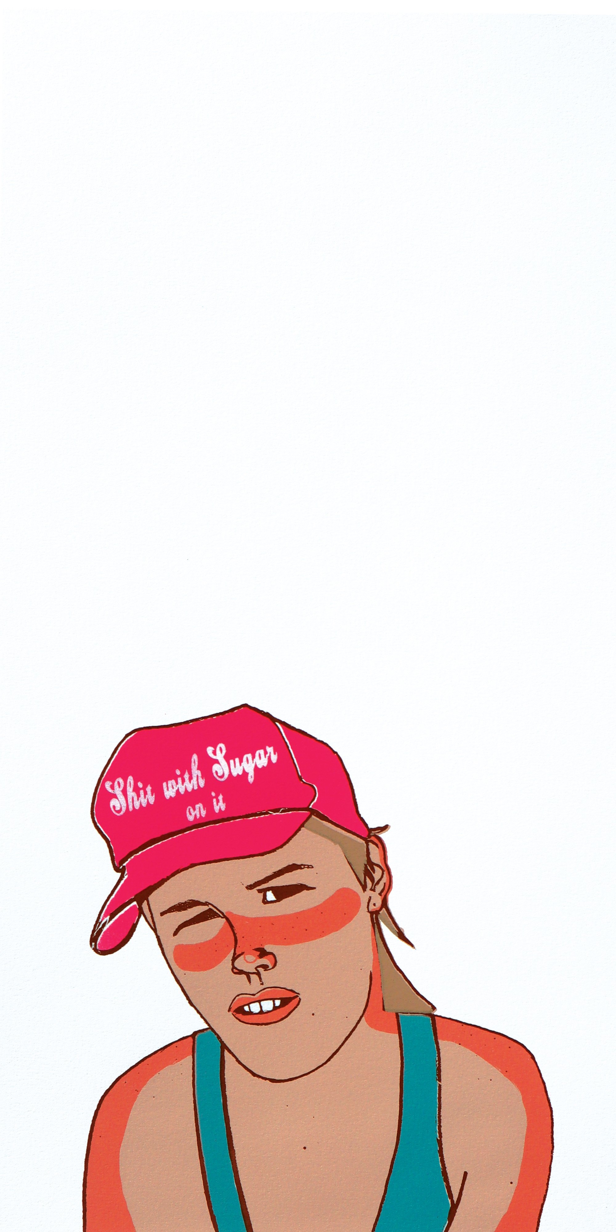 "Trucker Hat - Sit with Sugar on it" 2025
Silk Screen Print on 250gsm paper
30 x 40 cm
Edition of 6