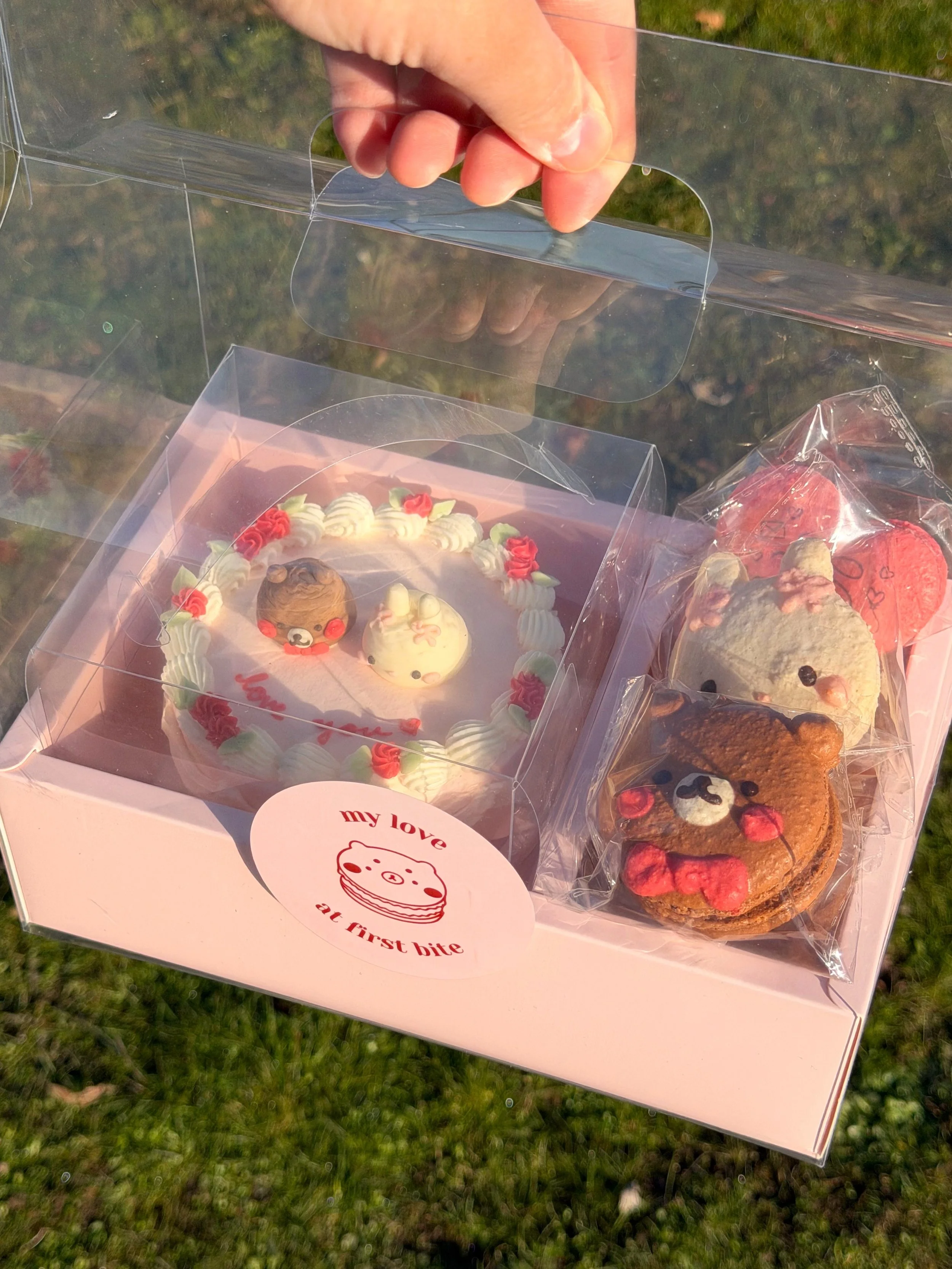 FEBRUARY 7TH - Valentine's Day Cake and Macarons Gift Set