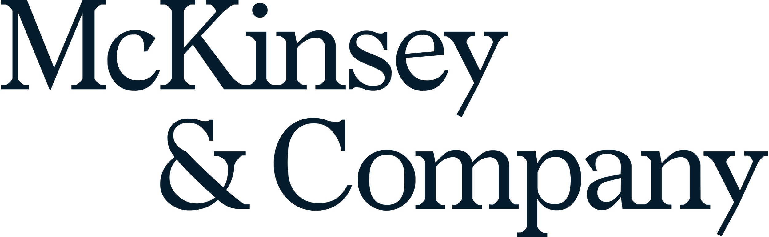 Stylized logo with the words 'McKinsey & Company'