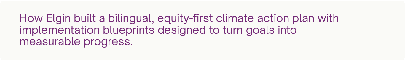 Elgin Climate Action &amp; Resiliency Plan