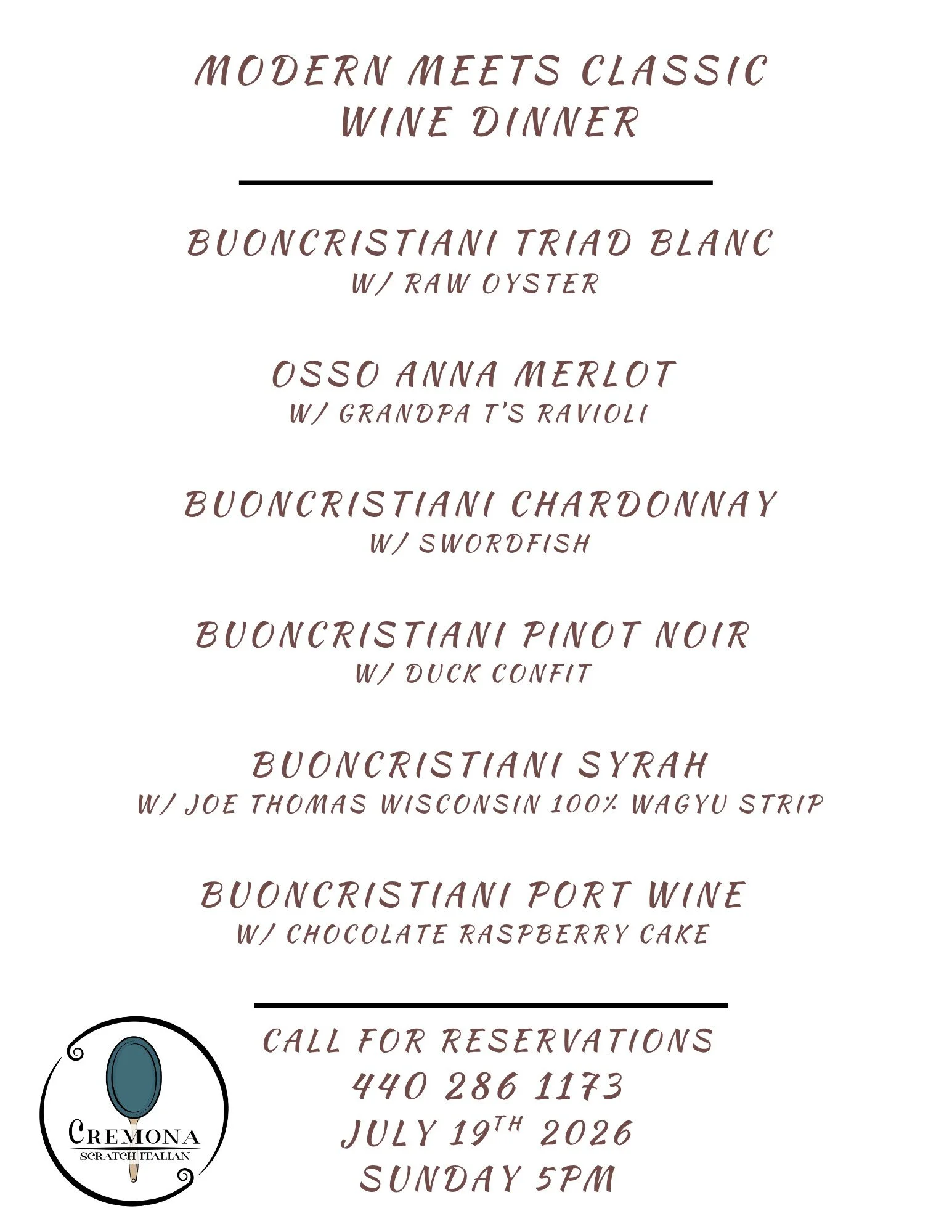 Modern Meets Classic Wine Dinner w/ Dr. Robert Botti