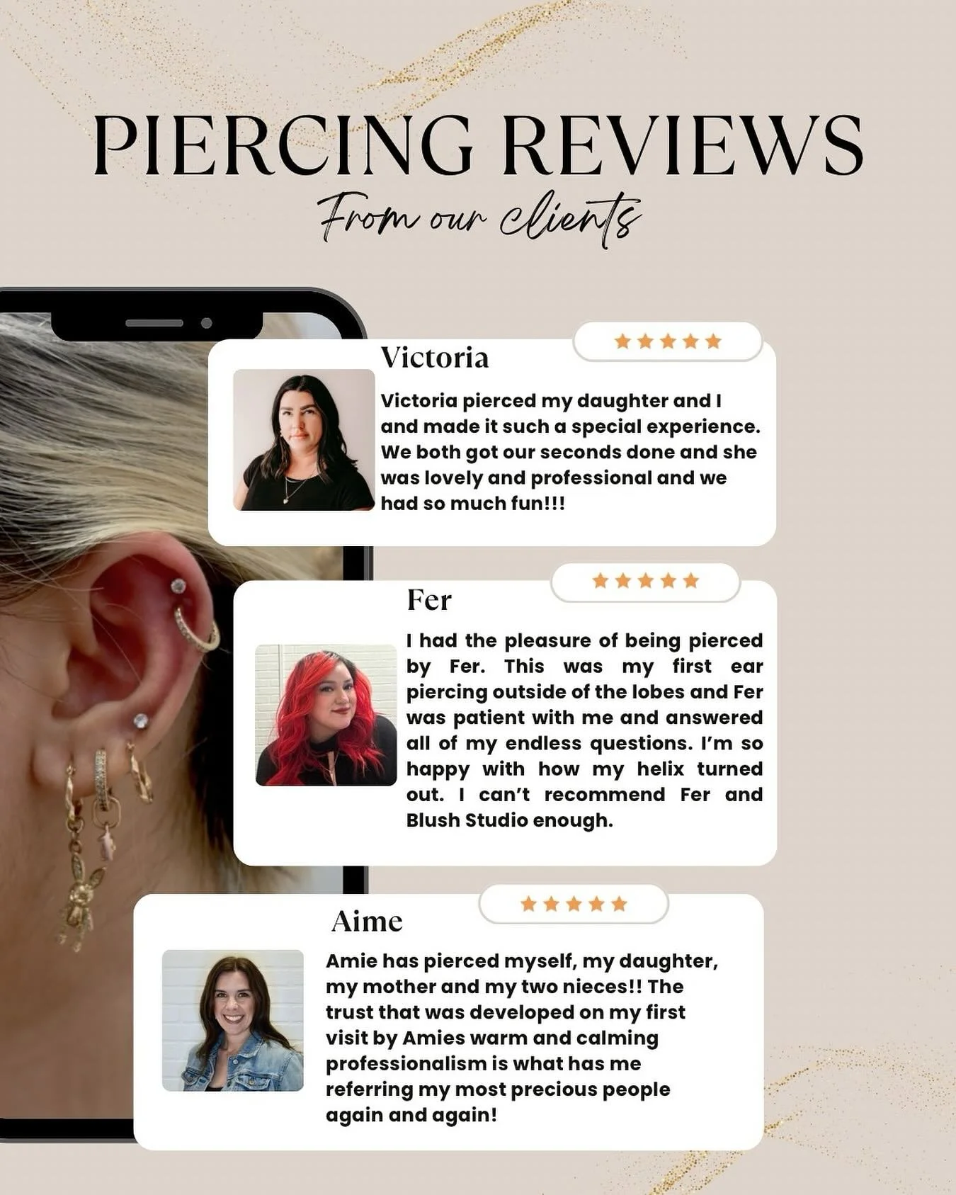 💖 We love a good review as much as we love piercing you! 
💖 As a small, locally owned business, Google reviews help with our online presence, so THANK YOU! 

#winnipegpiercing #winnipegearpiercing #googlereviews