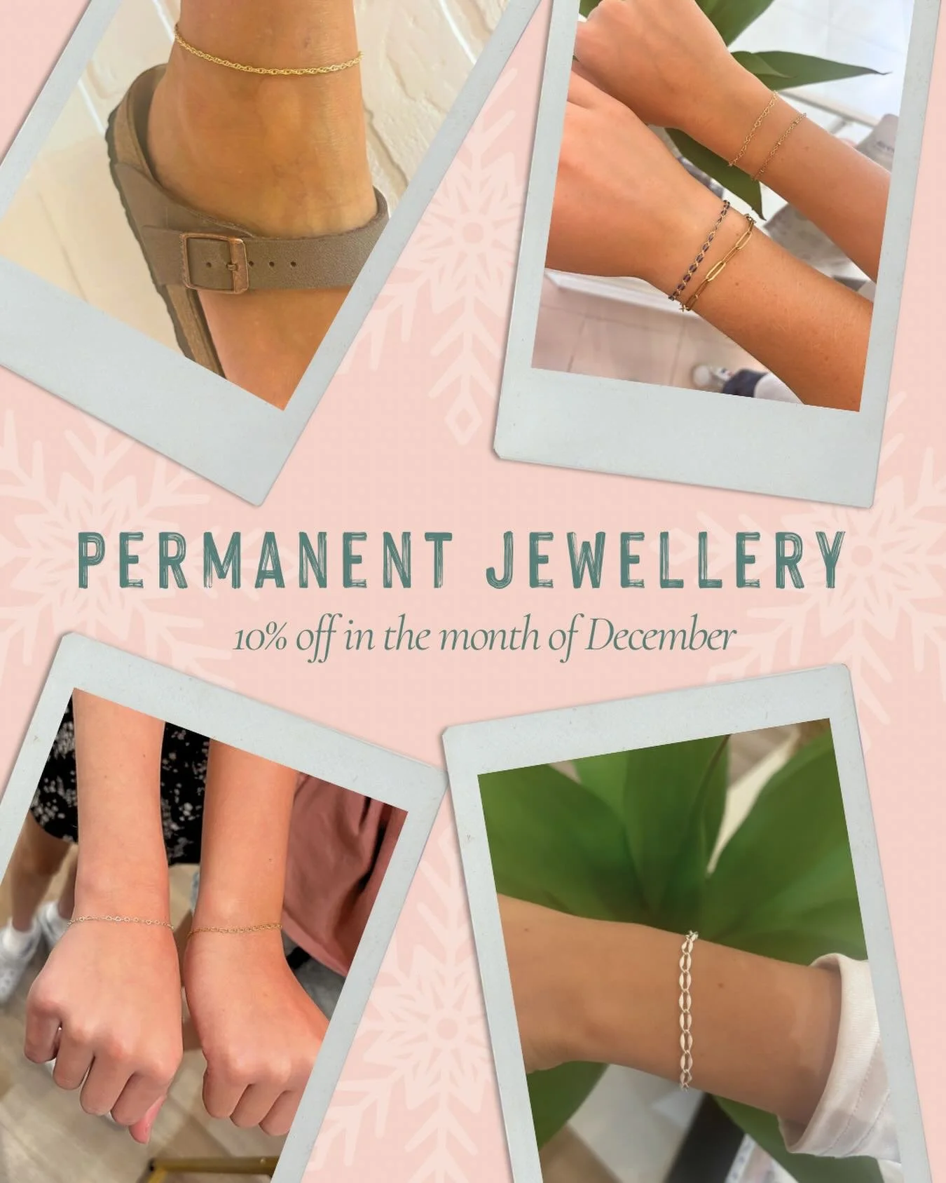 Let us sparkle you this December! 
10% off all permanent jewellery for the month of December. Bring a friend, sister, mom! ✨✨✨
#winnipegpermanentbracelet #winnipegpermanentjewelry