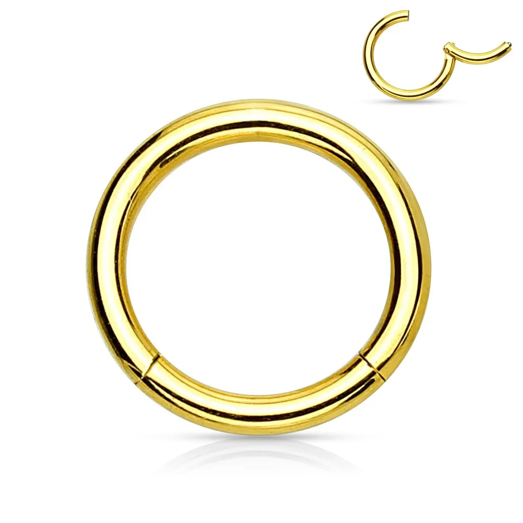 Nose Hoop Clicker - TITANIUM - Gold Plated.webp