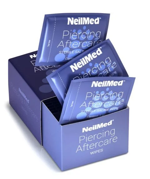 NeilMed Piercing Aftercare Saline Wipes (Pack of 24)