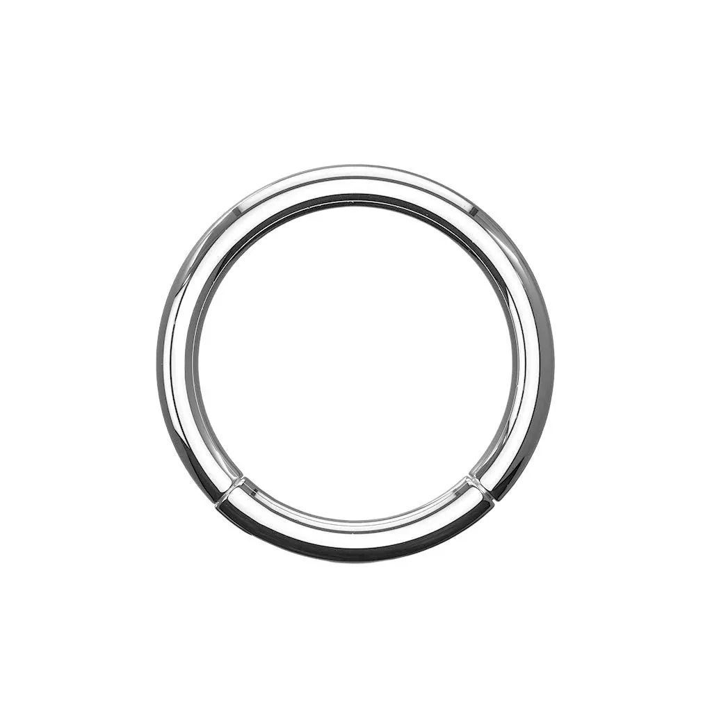 Nose Hoop Clicker - Segment Ring - TITANIUM - Hinged.webp