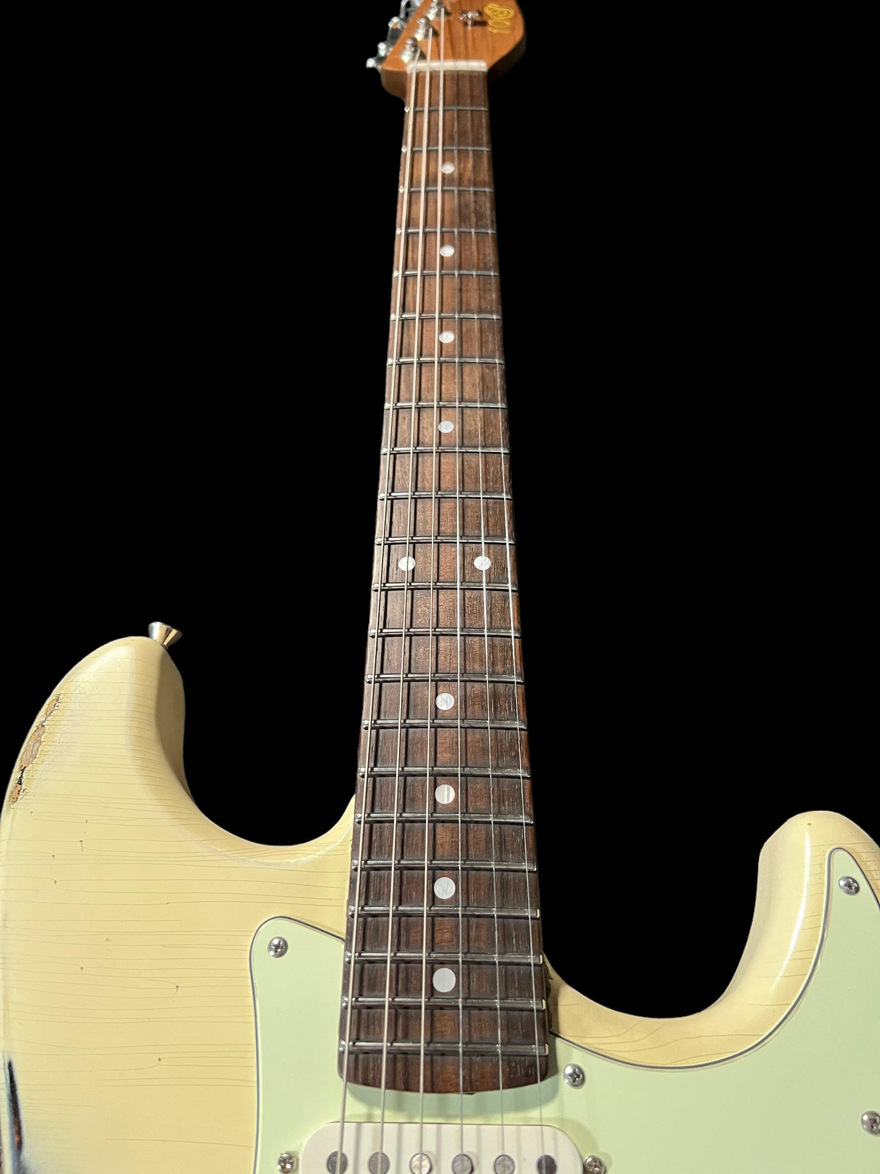 10S Guitars - HSS Strat White Over Sunburst Relic 7.jpg