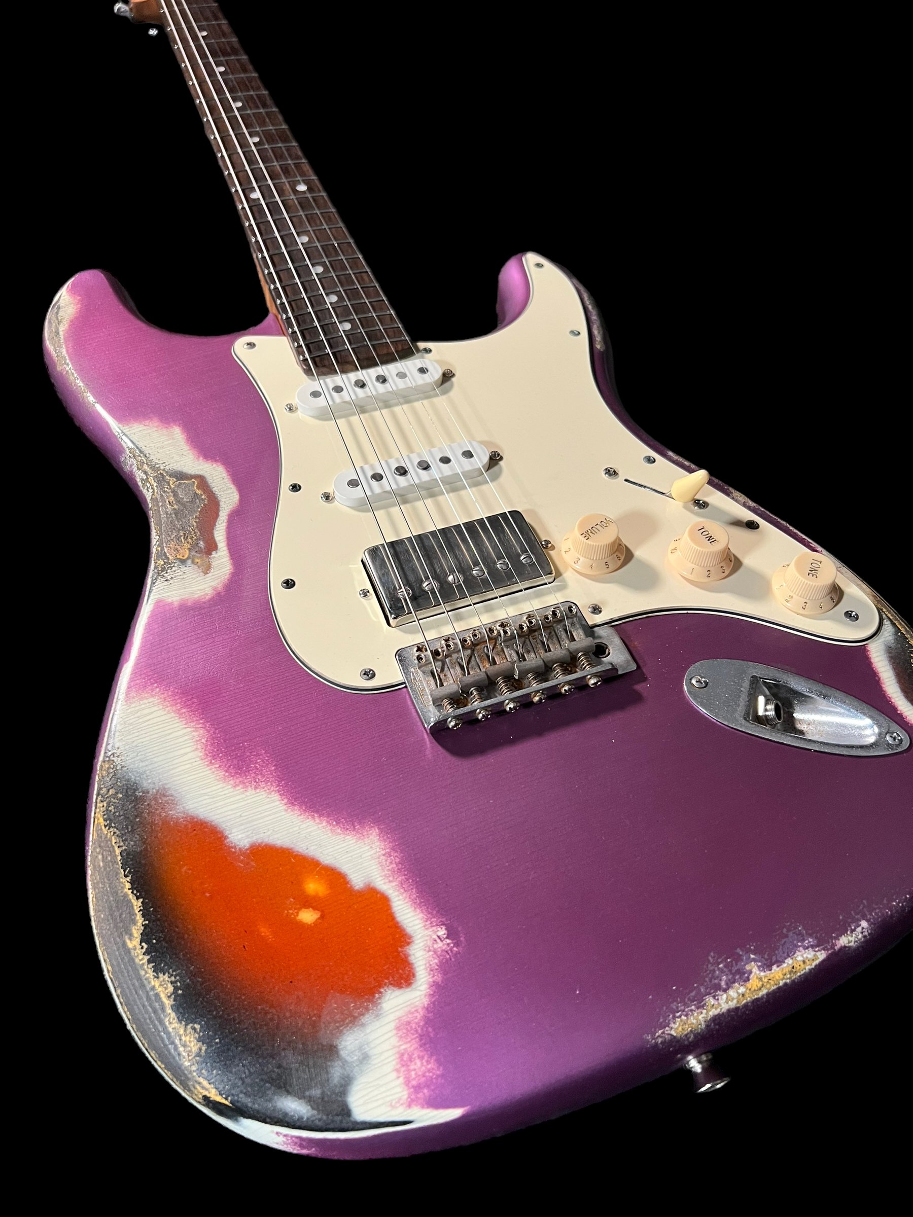 10S Guitars - HSS Strat Purple Over Sunburst Relic 1.JPG