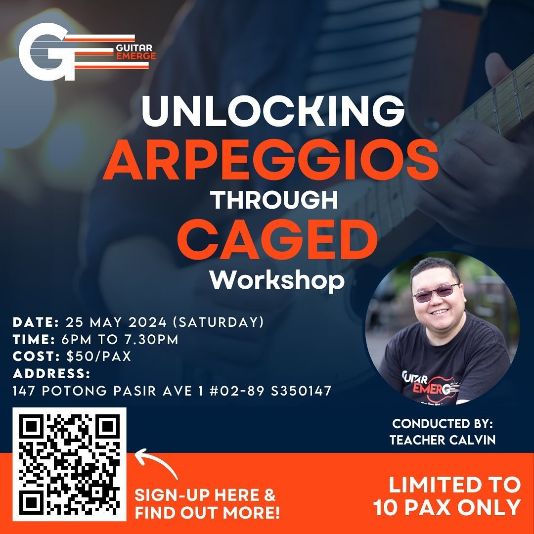 Heard of arpeggios but do not know how to use them? What are arpeggios exactly? How does arpeggios relate to the CAGED system?

In this workshop, we will share how to use the CAGED system to unlock arpeggios and to use them in your solos. This will h