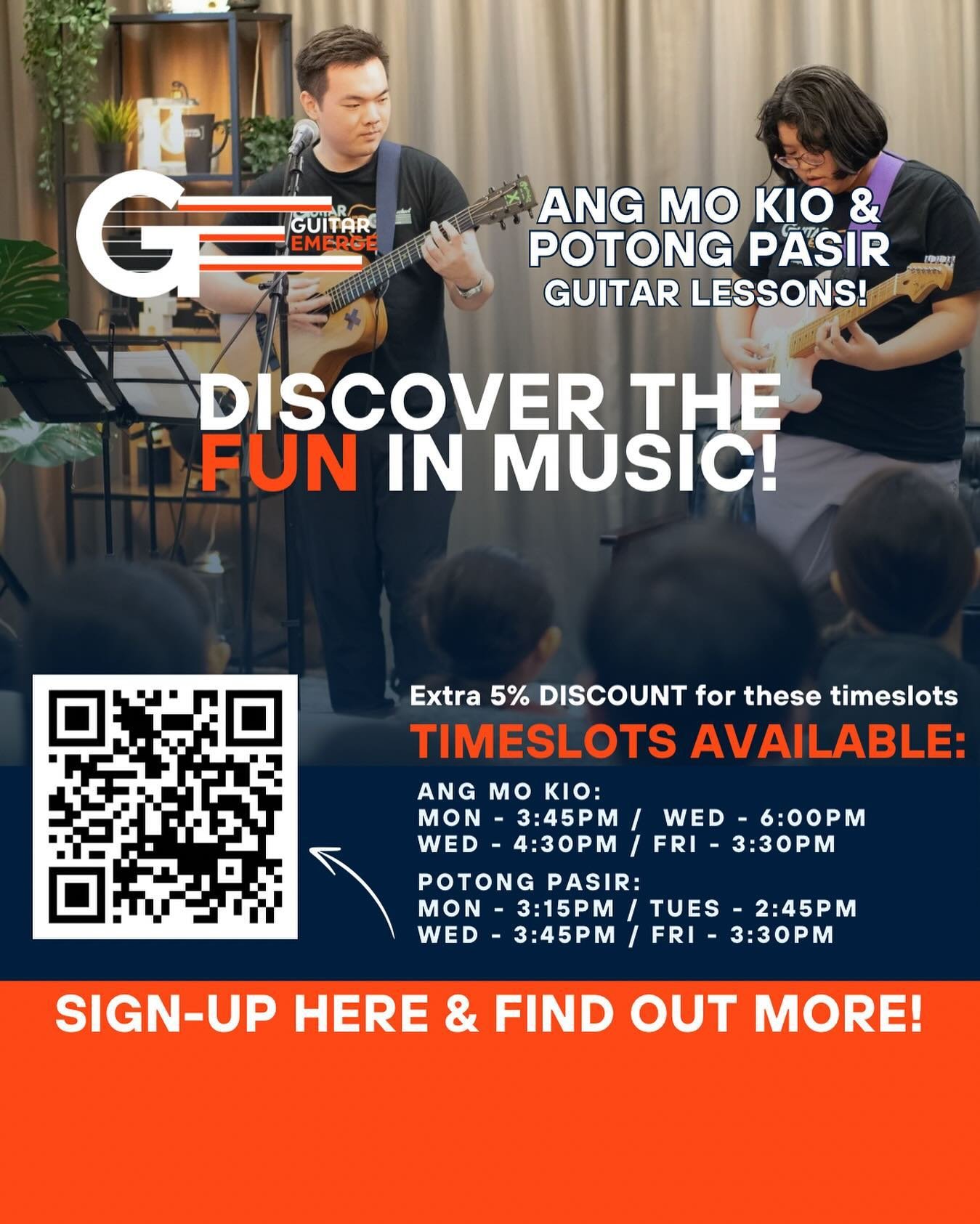 Music is FUN when you know what are your goals! Join us for 1 TO 1 Guitar Lessons, we have experienced teachers who will guide you into reaching your potential as a guitarist! We are looking motivated and easy-going students, beginner or looking to i