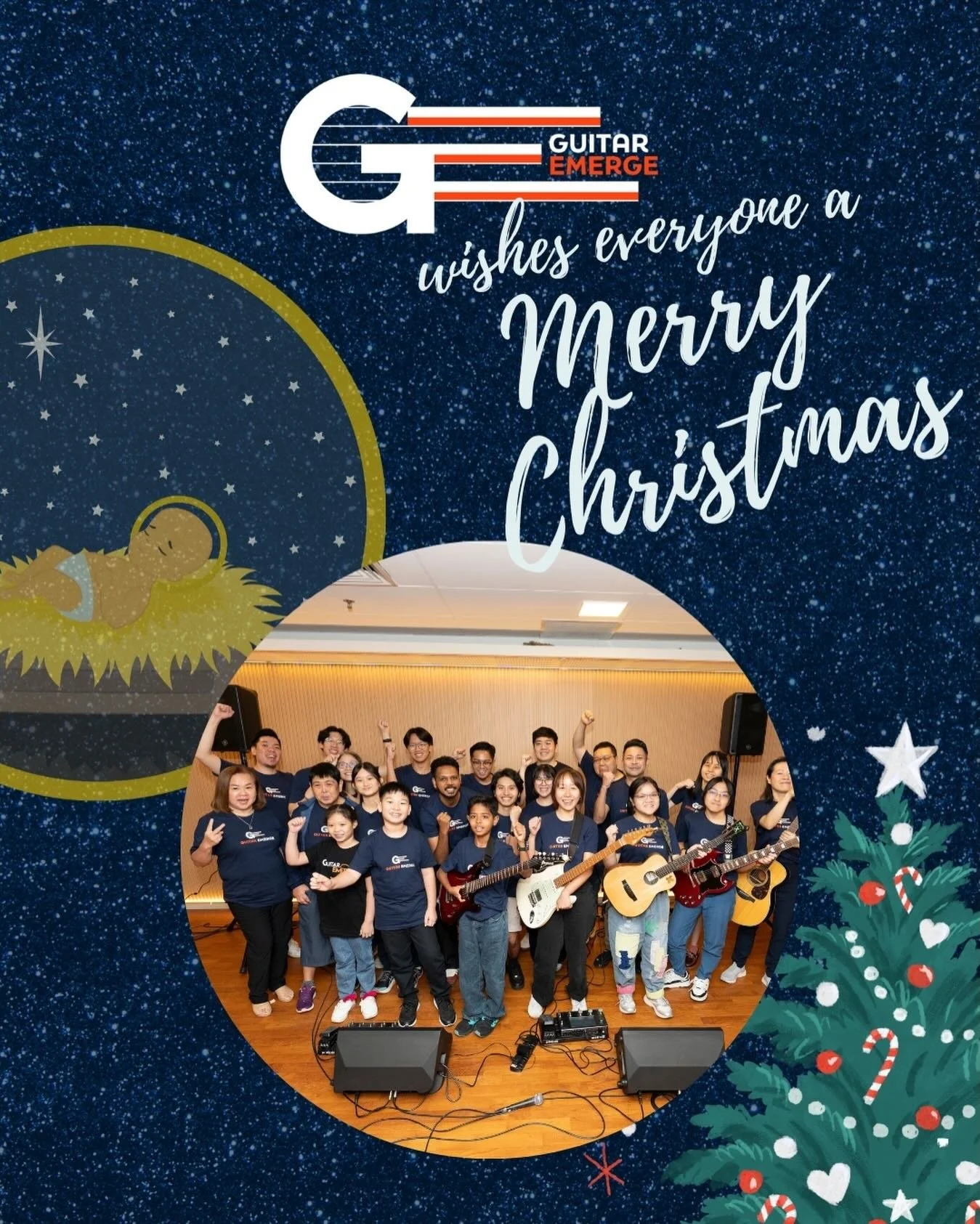 Guitar Emerge wishes all a Blessed and Merry Christmas! Hope everyone has a good time of feasting and receiving from your family and friends! Keep rocking and amplifying your inner music! #christmas #fyp #guitarlessons #guitar