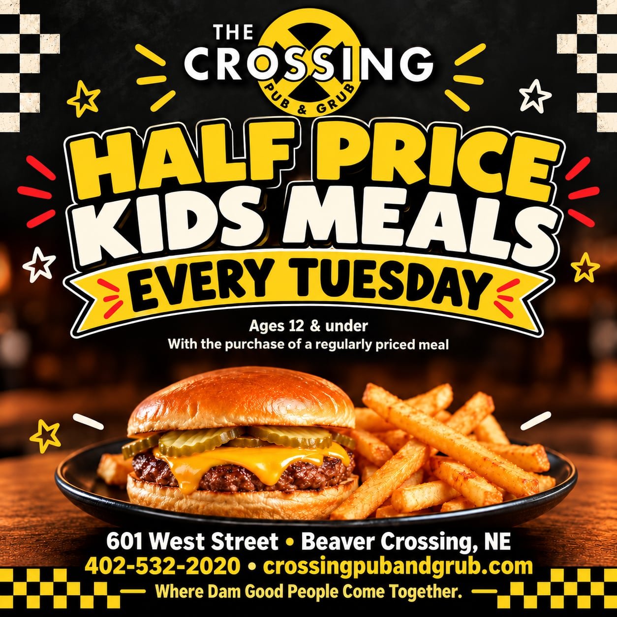 1/2 Price Kids Tuesdays!