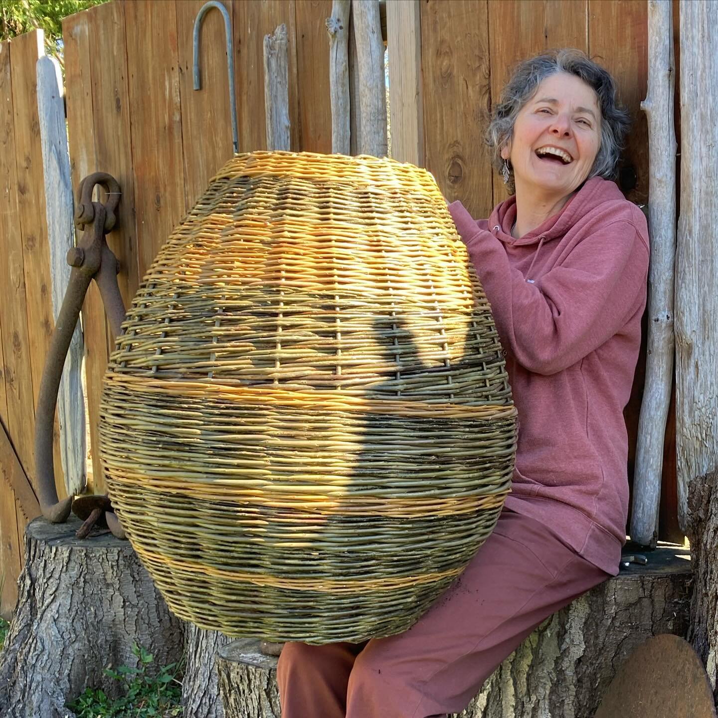 Today was all about B.I.G baskets! #justletmeweave #willow #willowbaskets #craftswoman #powellriver #qathet #bigbaskets
