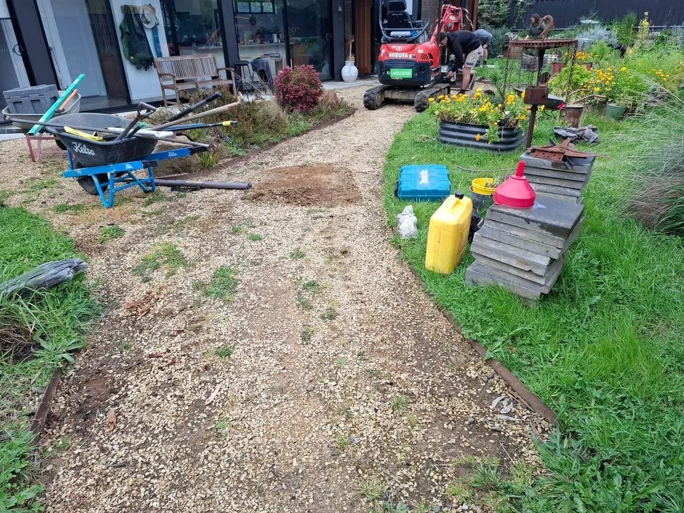 A flowing pathway project- before