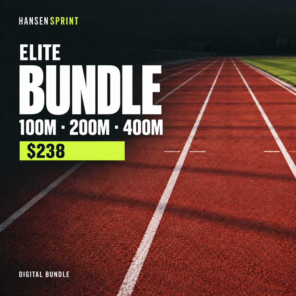 HansenSprint Elite digital training bundle for 100m, 200m and 400m, $238.