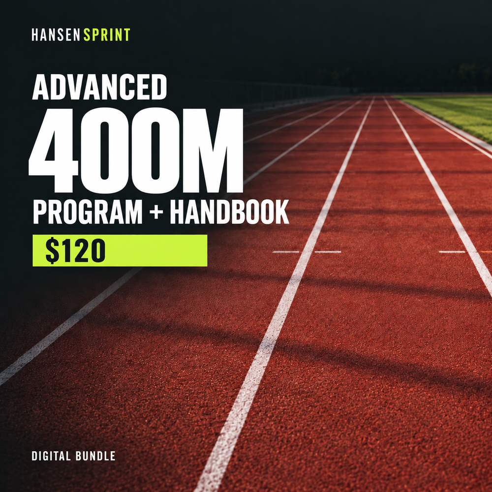 HansenSprint Advanced 400m Program + Handbook digital bundle, $120.