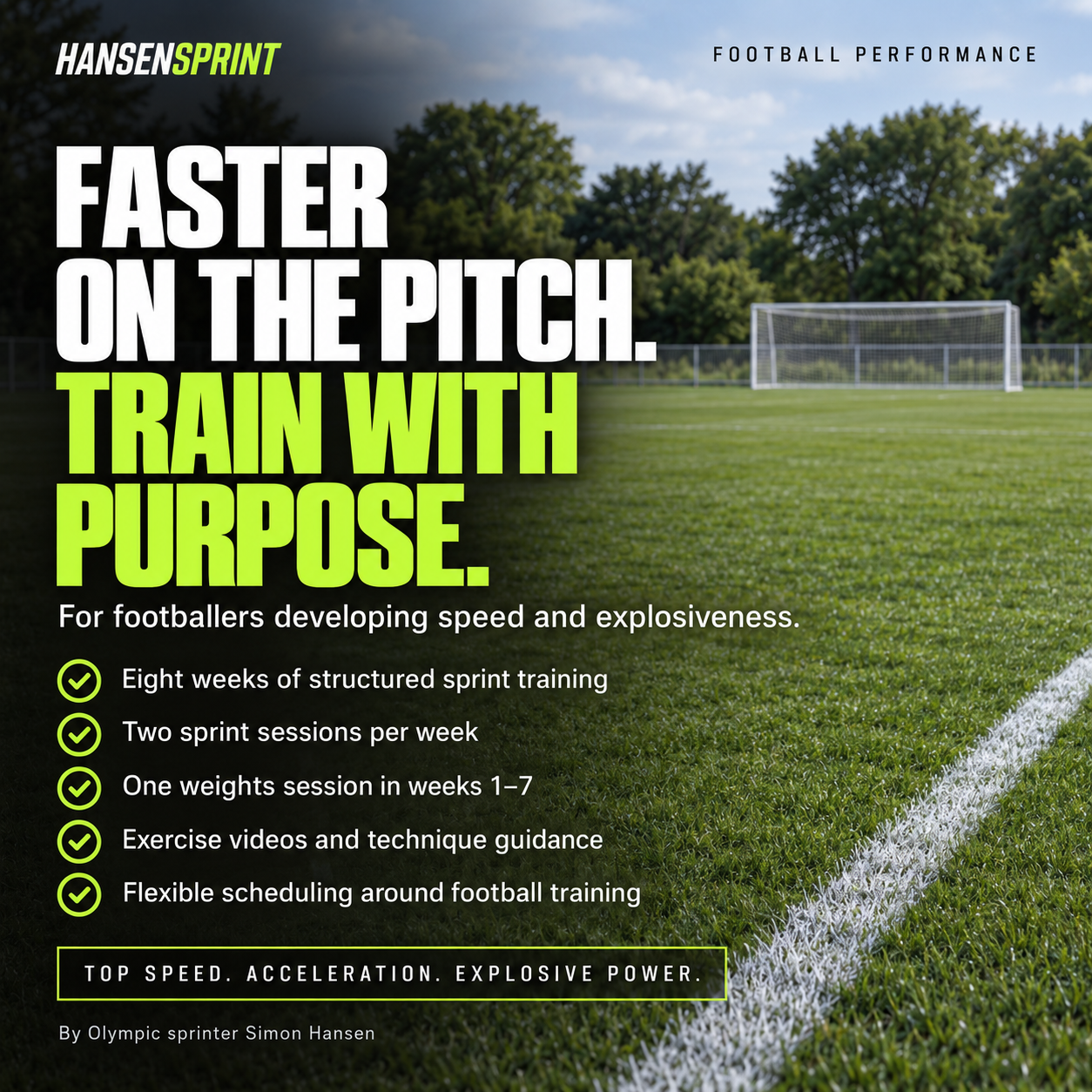 Overview of the HansenSprint 8-week Sprint Training Program for Footballers