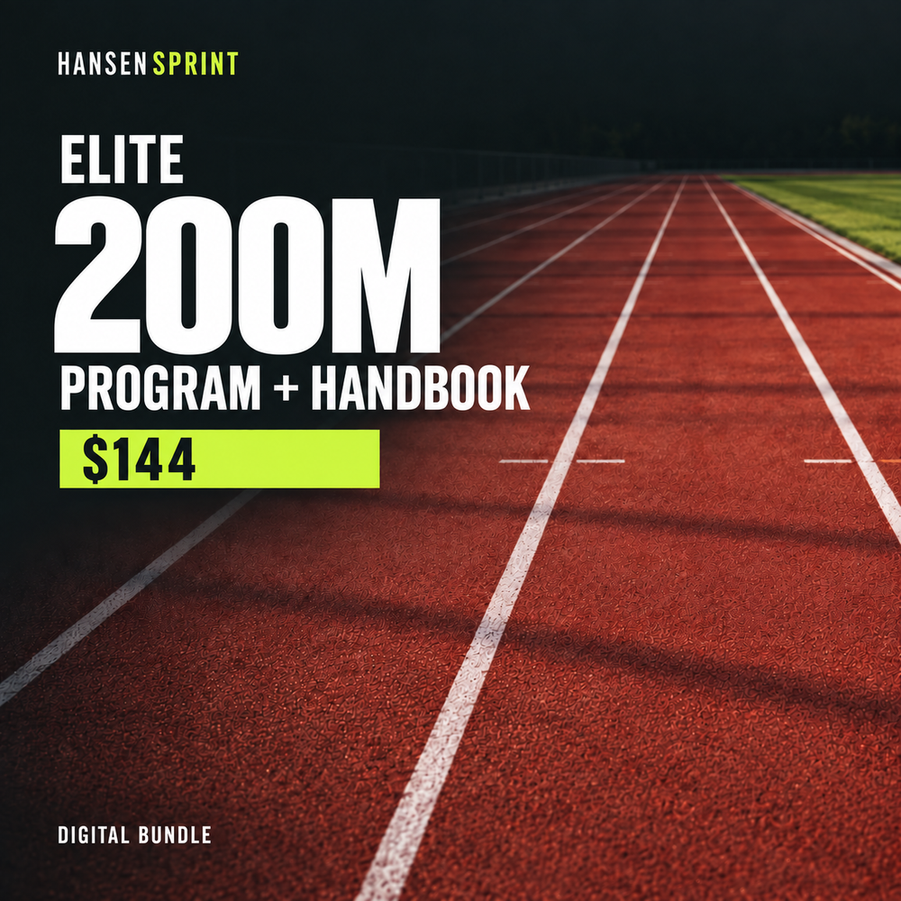 HansenSprint Elite 200m Program + Handbook digital bundle, $144.