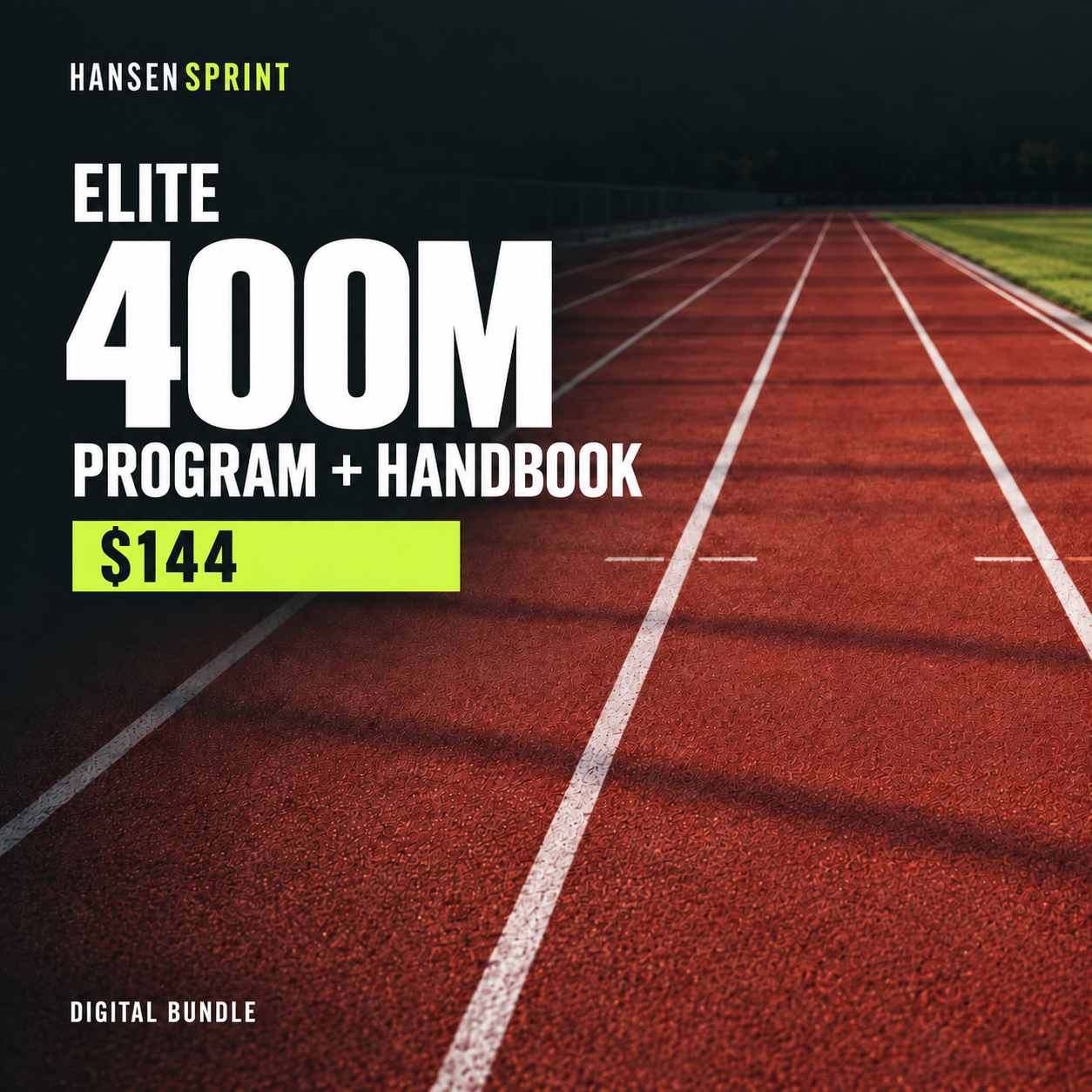 HansenSprint Elite 400m training program and handbook digital bundle, $144.
