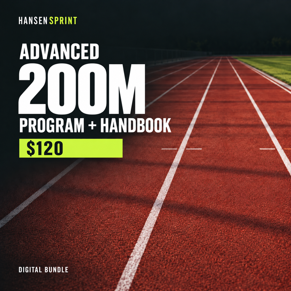 HansenSprint Advanced 200m Program + Handbook digital bundle, $120.