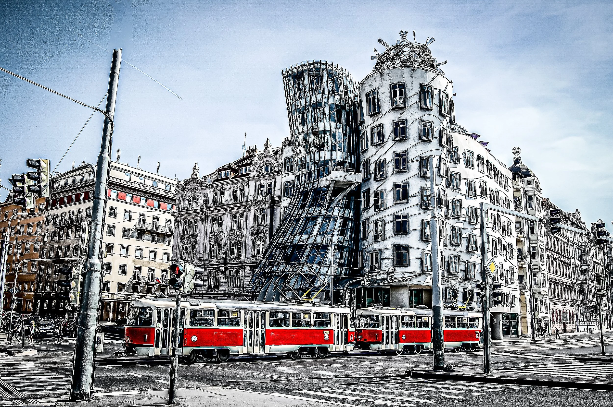 Dancing House in Prague, also known as Fred og Ginger..