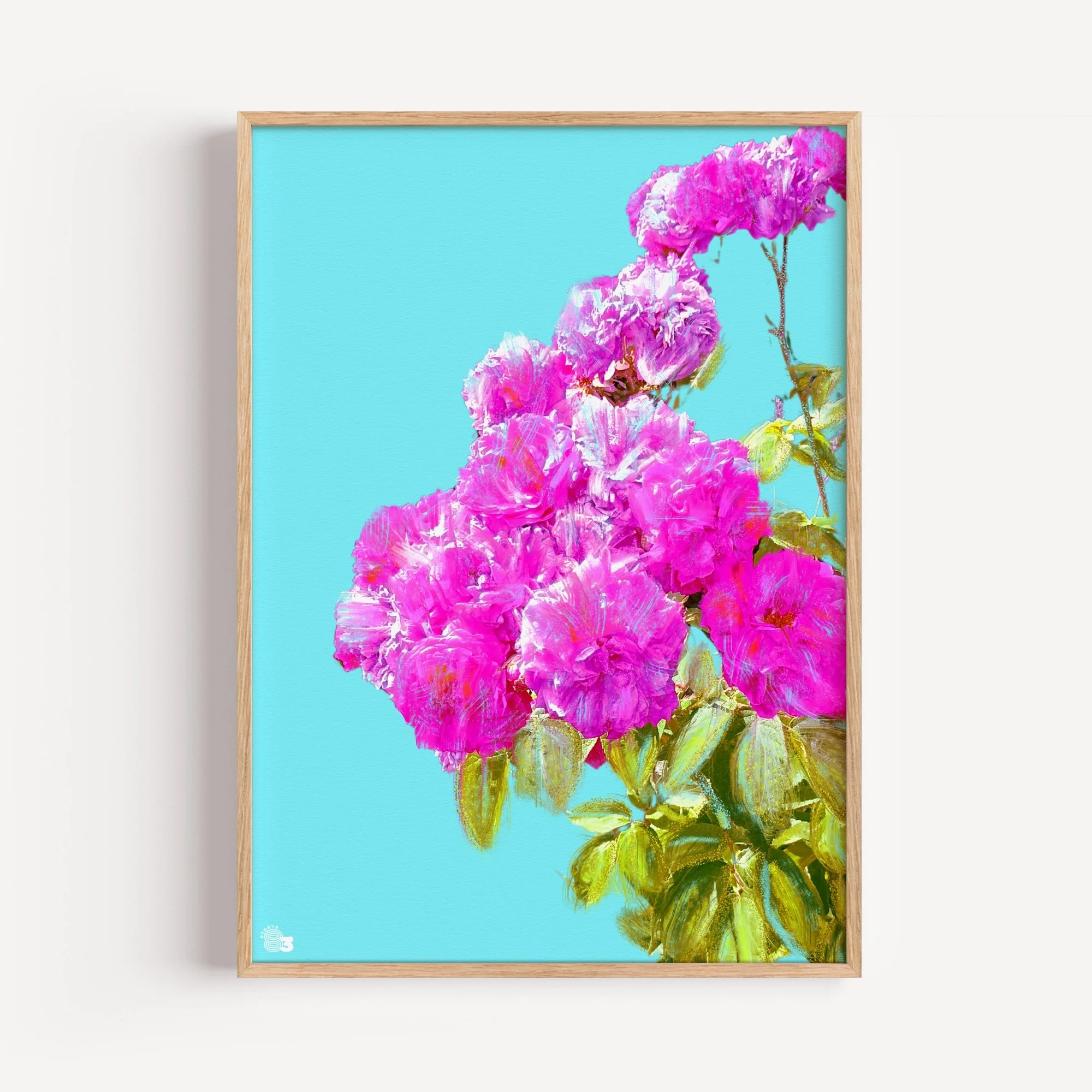 Wild-Bloom-abstract-floral-wall-art-distressed-texture-vibrant-petals