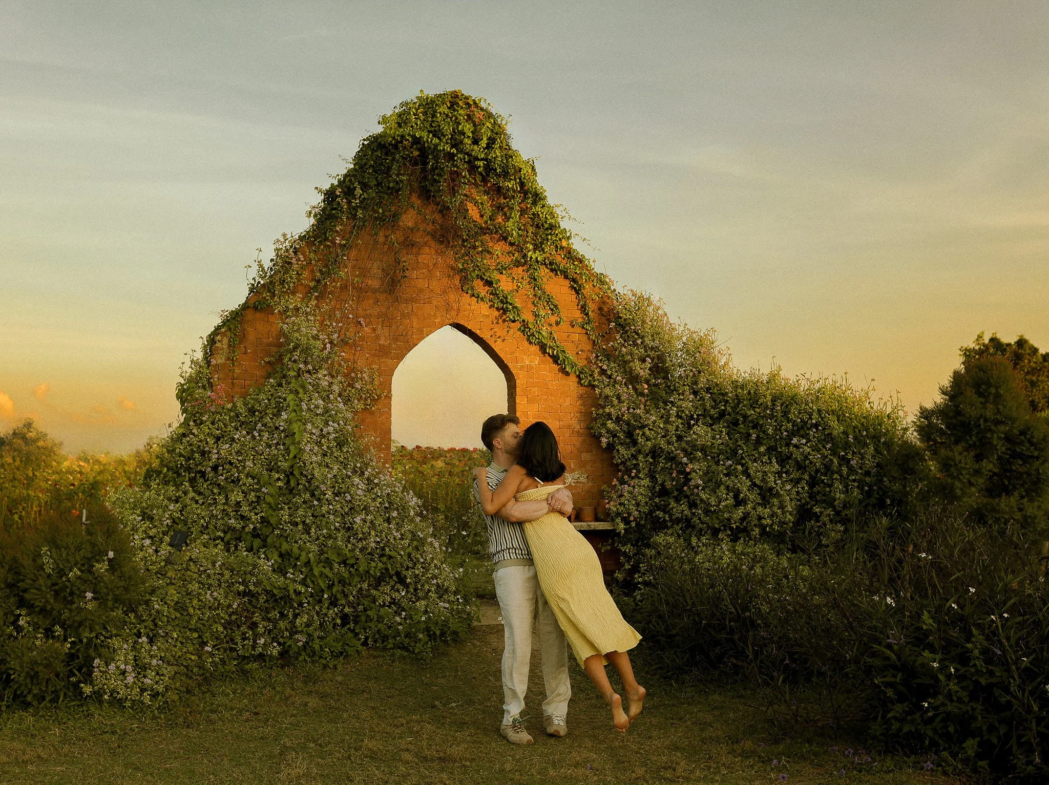 sunset, romantic after wedding shoot Chiang Mai