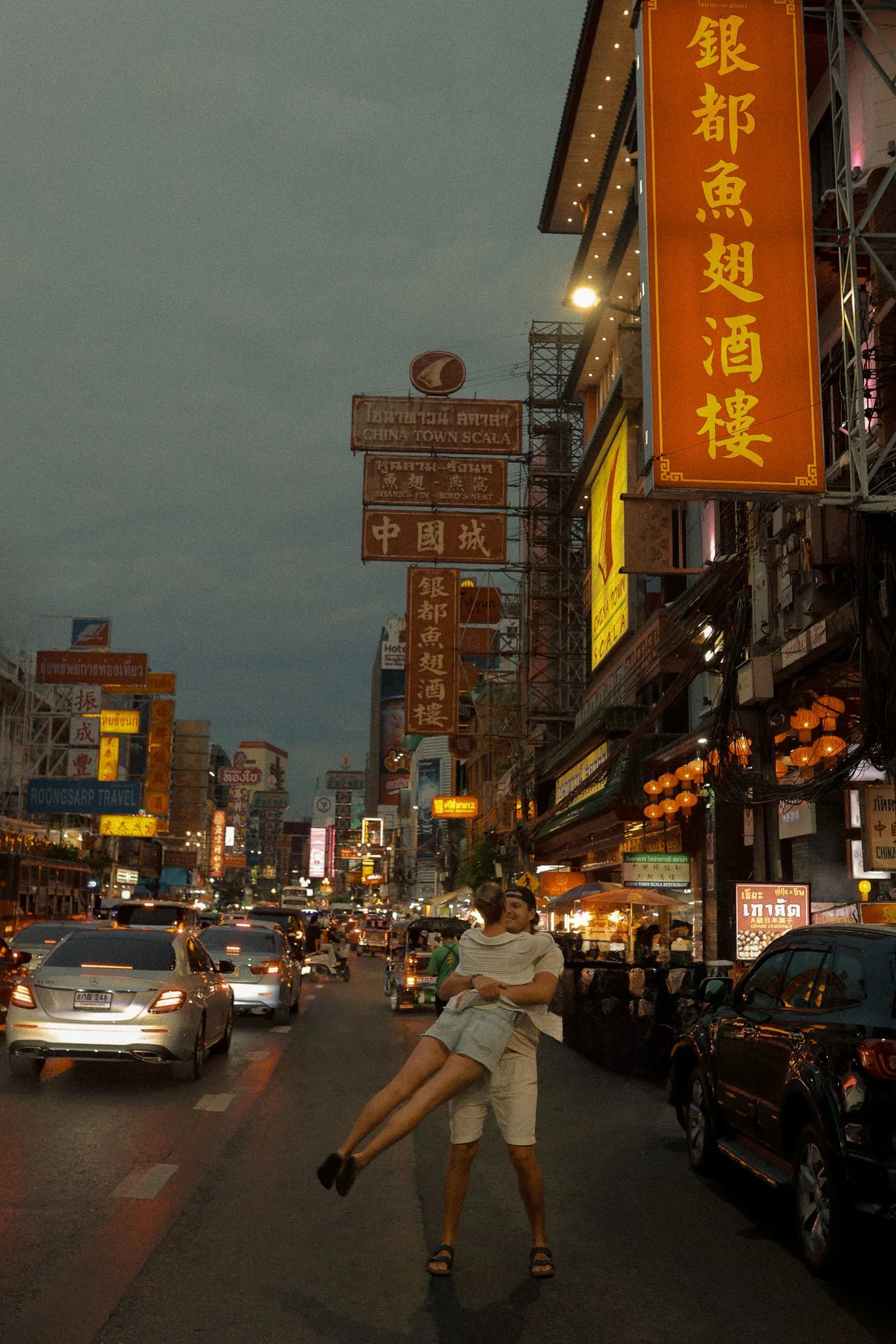 Bangkok china town, china town photography, art shooting, vintage cinematic, sunset Bangkok couple shoot