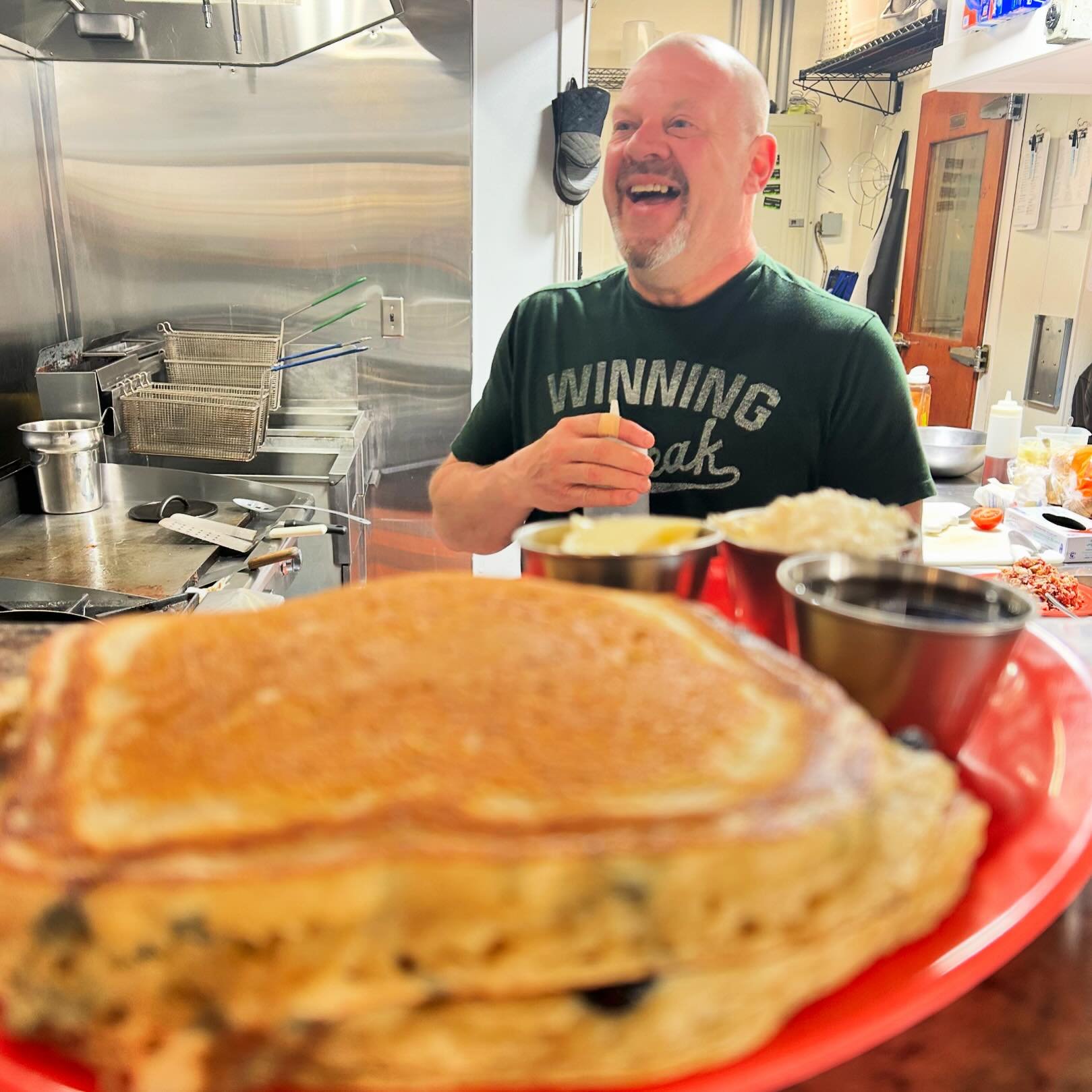 THURSDAY! Chef Scott&rsquo;s Sourdough Pancakes are back today 🥞🥞🥞 stuffed with Maine wild blueberries 🫐🫐🫐 and served with @truemountainmaple maple syrup 🍁🍁🍁 Join us for inside and outside dining or order takeout/delivery online at www.rootd
