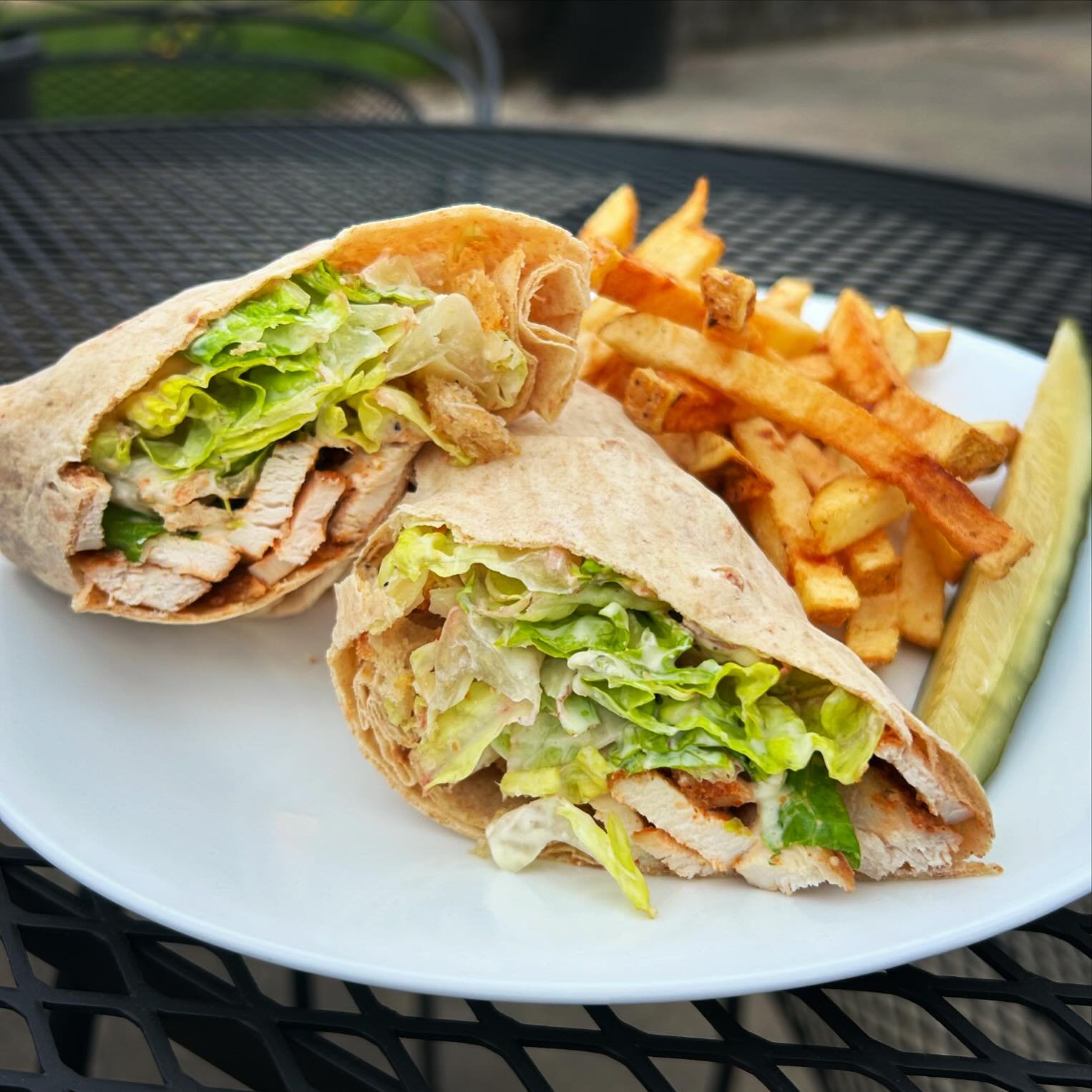 THURSDAY! Spring weather 🌼🌼🌼 making you hungry for lighter fare? Try one of our Chicken Caesar Wraps 🌯 feat. Cajun-blackened Pine Tree Poultry chicken breast, crisp romaine, Parmesan &amp; house caesar dressing, all rolled up in lavash bread w/ a