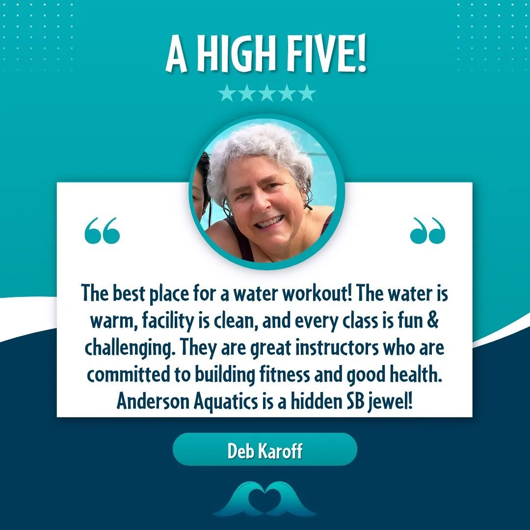 Another 5-Star Review! π₯ 
Creating a sense of community may be part of our mission, but nailing the basics — like maintaining a clean & safe facility and teaching fun, evidence-based water workouts — is even more important to us. We&