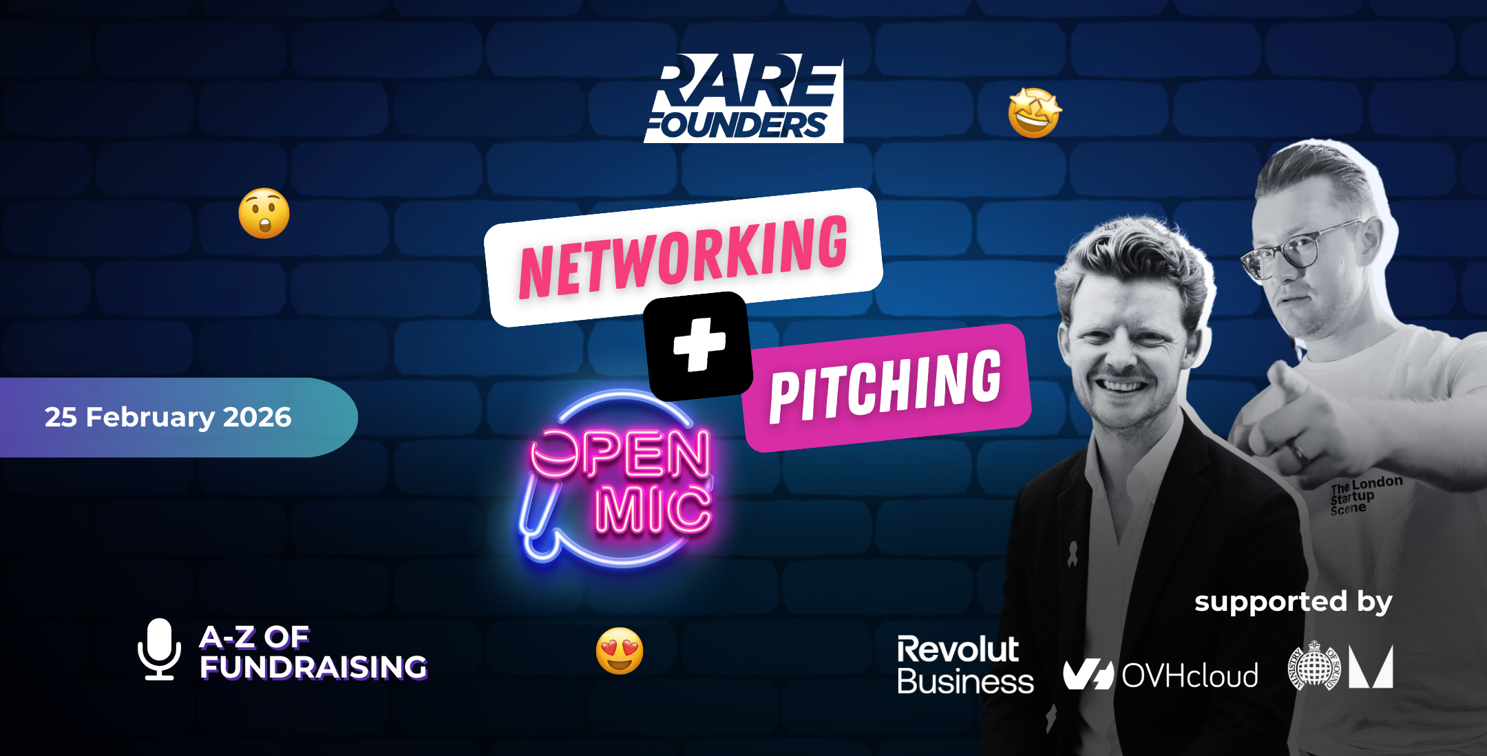 A-Z of Fundraising + Open Mic Pitching and Networking. 25 feb. 2026