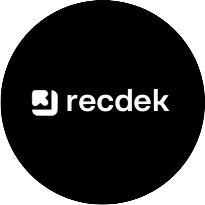 Recode logo in black and white with the word 'recode' and a stylized 'r' icon.